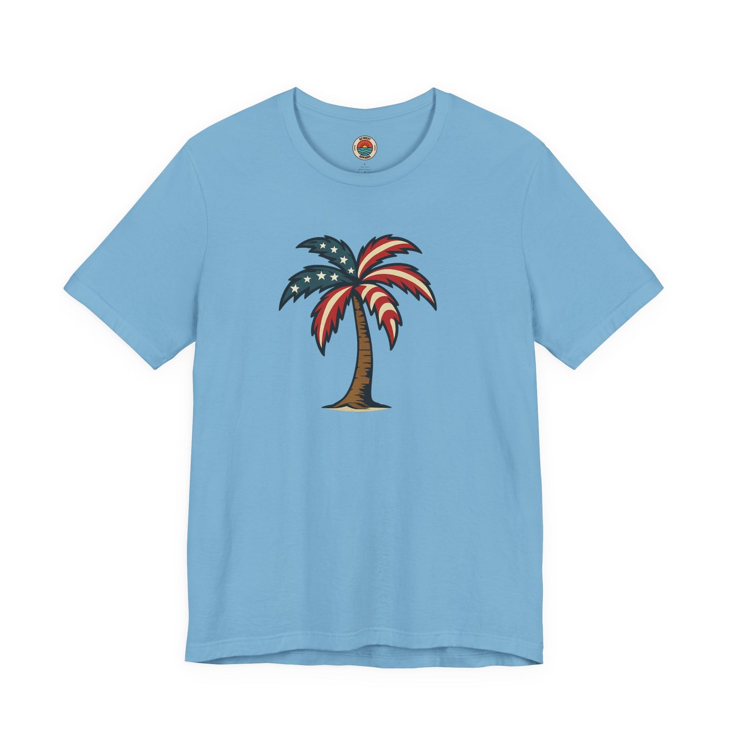 Patriotic Palm Tree Tee, Summer Shirt, Unisex Graphic Tee