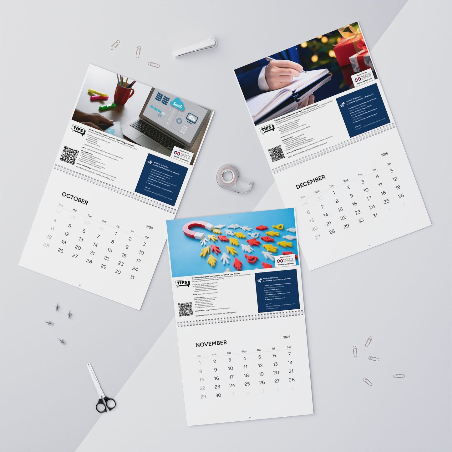 2026 Wall Calendar – INFINITE UPSIDE™ AI & Business Tips & Tools for Maximum Productivity