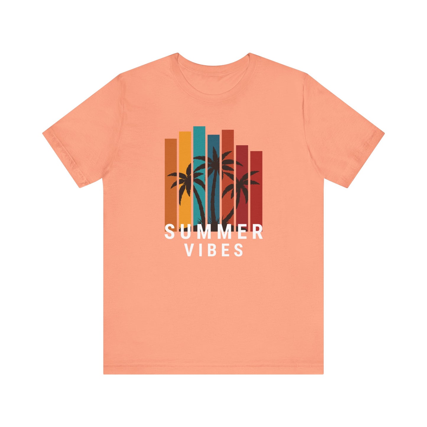 Summer Vibes Unisex Jersey Tee with Palm Design
