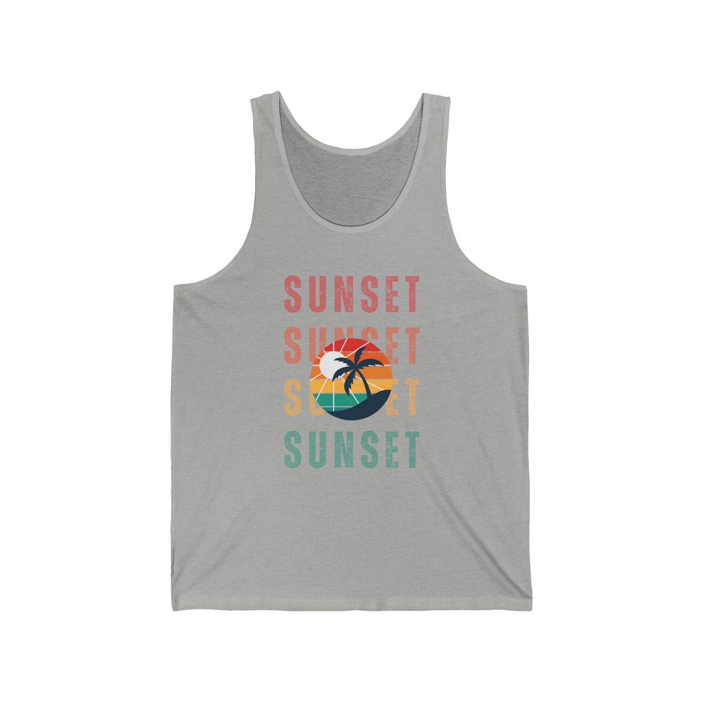 Sunset Vibes Unisex Jersey Tank - Perfect for Summer Days & Beach Getaways