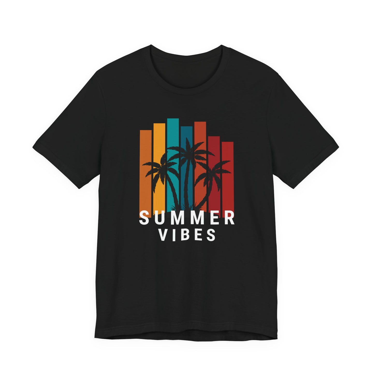 Summer Vibes Unisex Jersey Tee with Palm Design