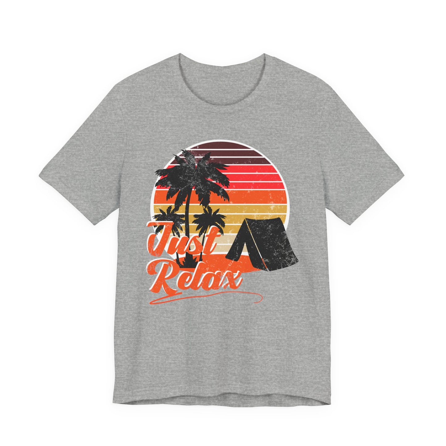 Retro Camping Graphic Tee - 'Just Relax' Unisex Short Sleeve Shirt