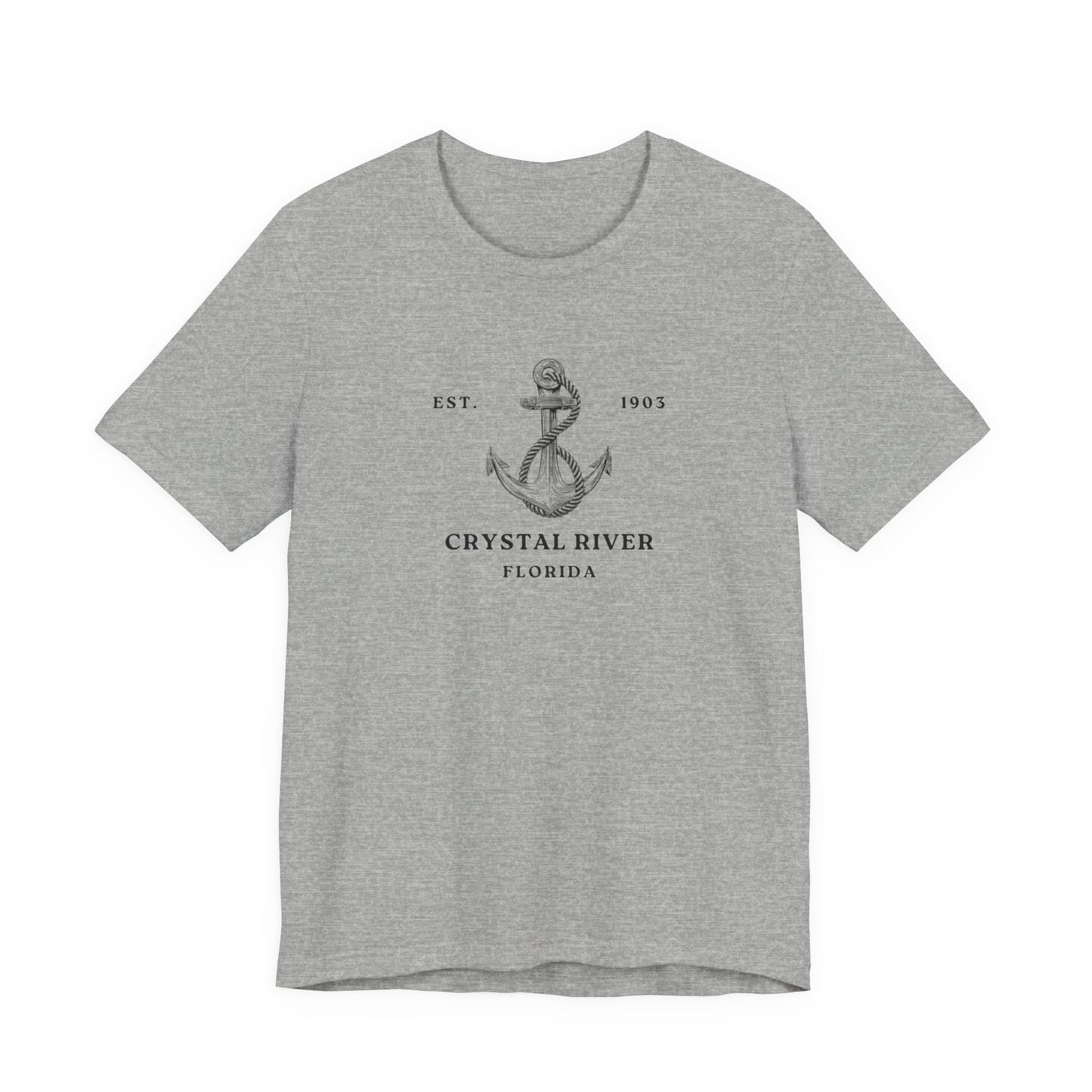 Vintage Anchor Graphic Tee, Coastal Style Shirt, Crystal River Florida T-Shirt