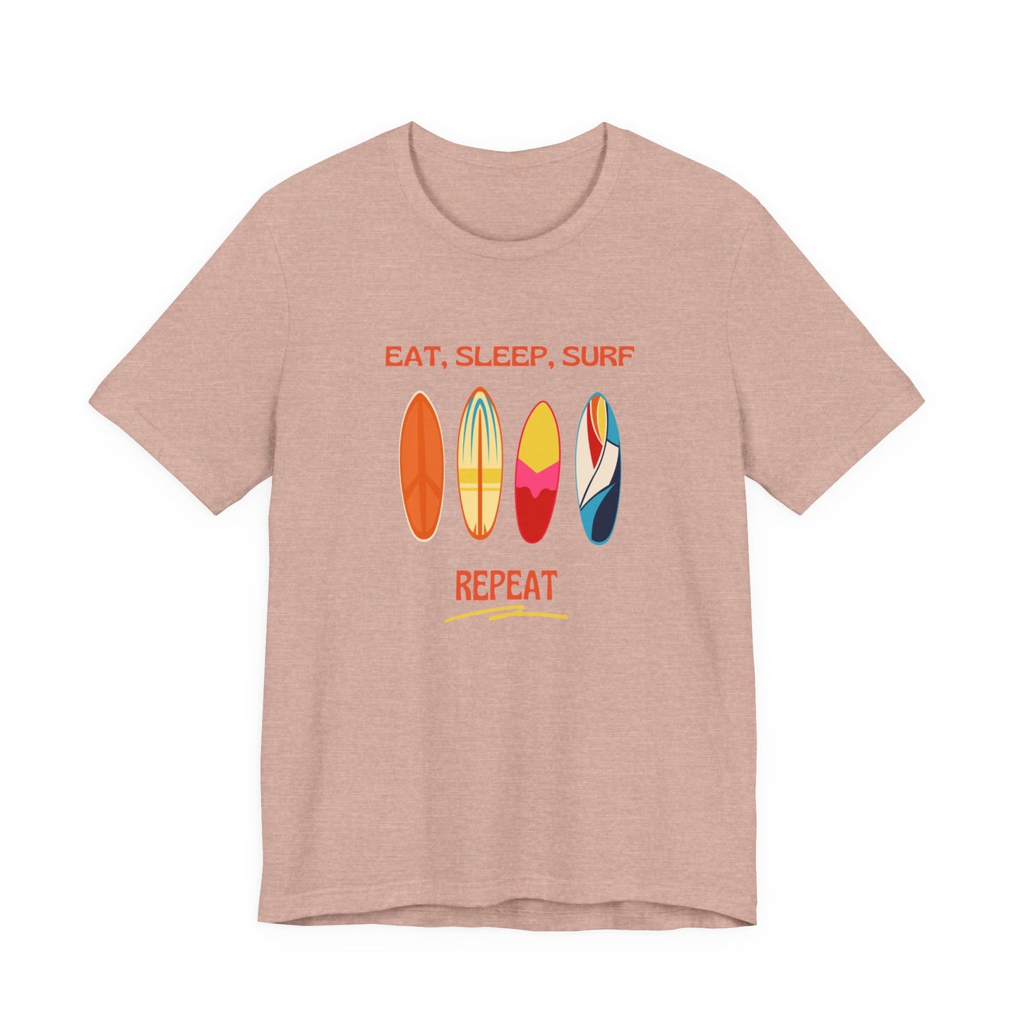 Eat, Sleep, Surf Unisex Tee - Perfect for Beach Lovers