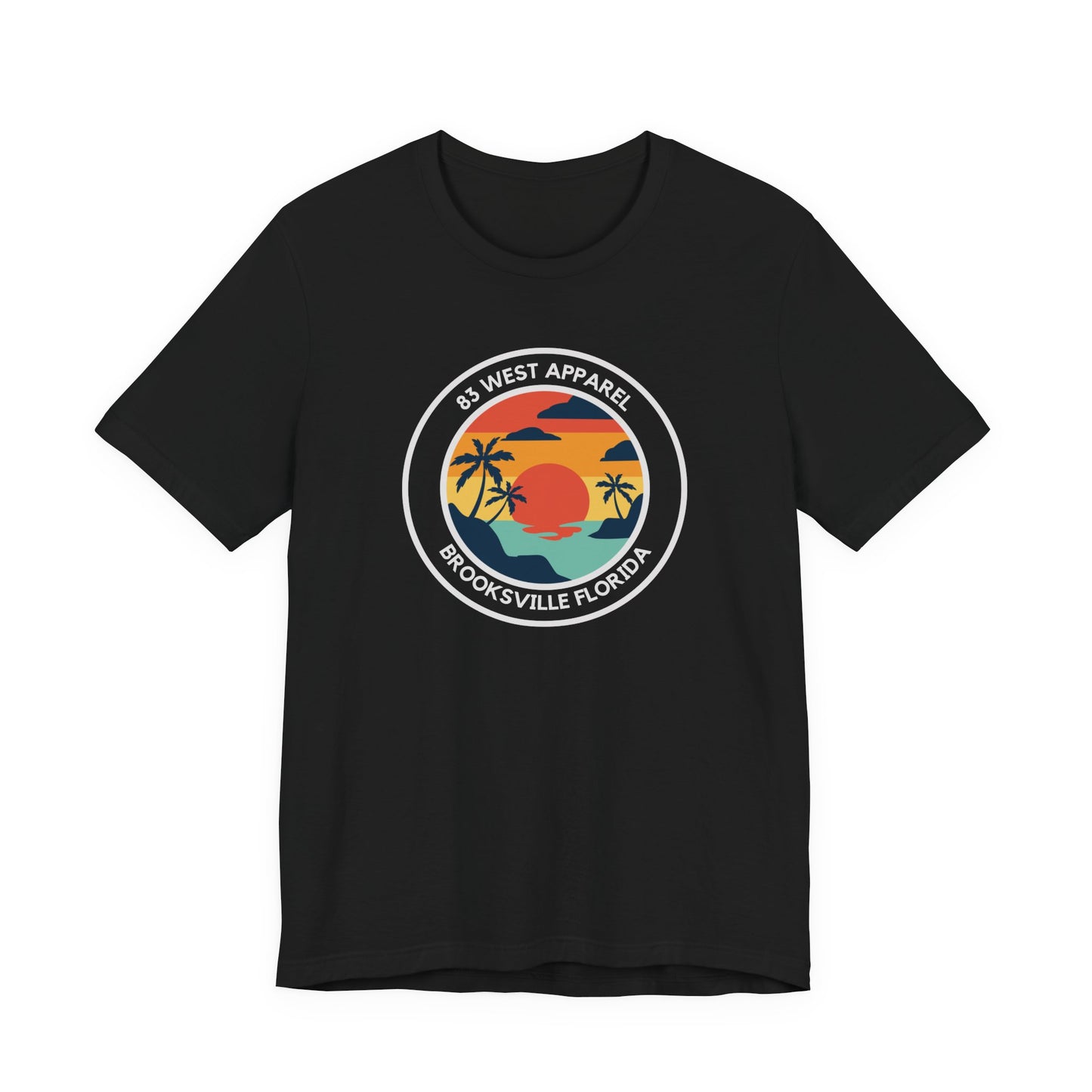 83 West Sunset Palm Tree Tee - Unisex Jersey Short Sleeve Shirt