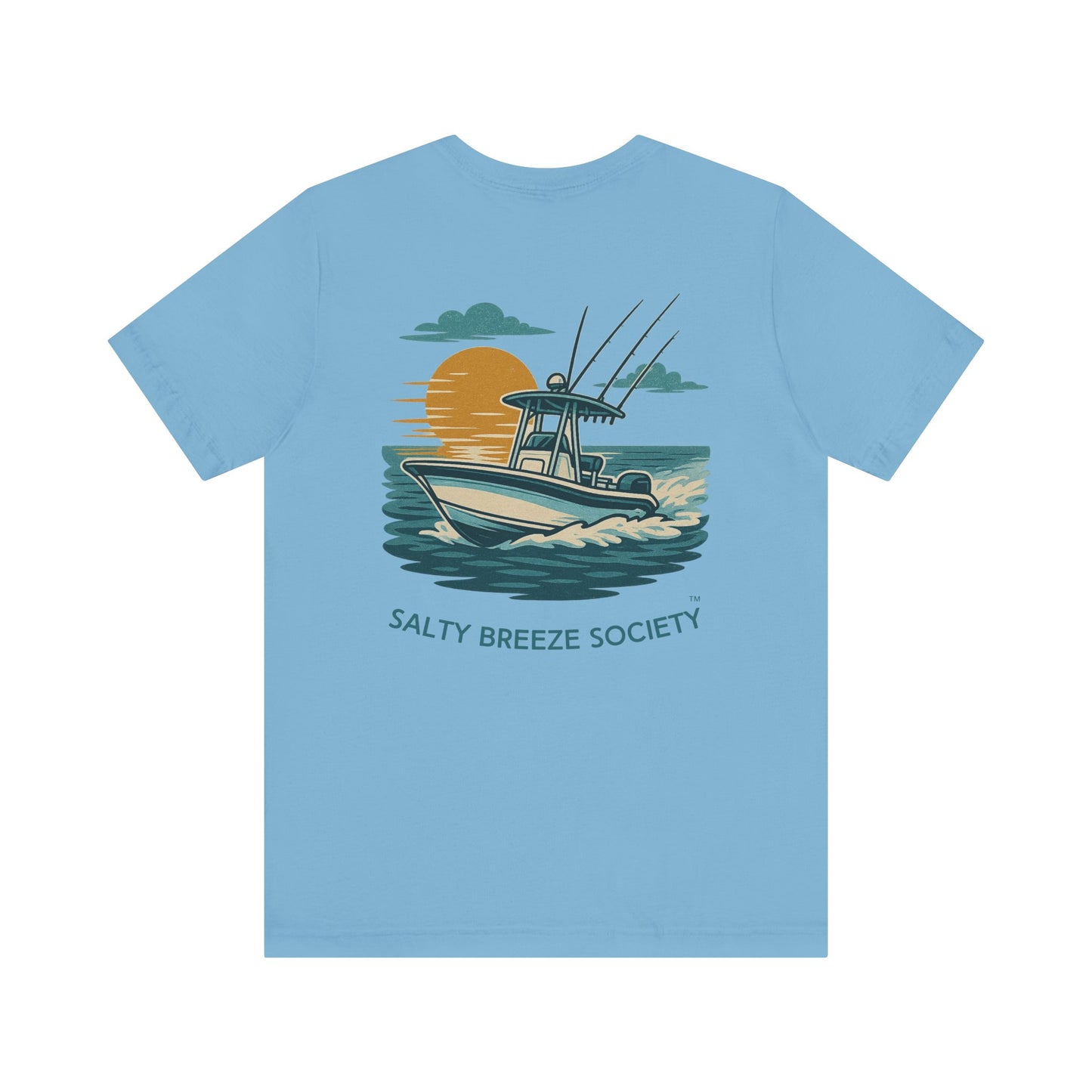 Salty Breeze Society Tee, Center Console Sunset T-Shirt, Summer Vibes Shirt