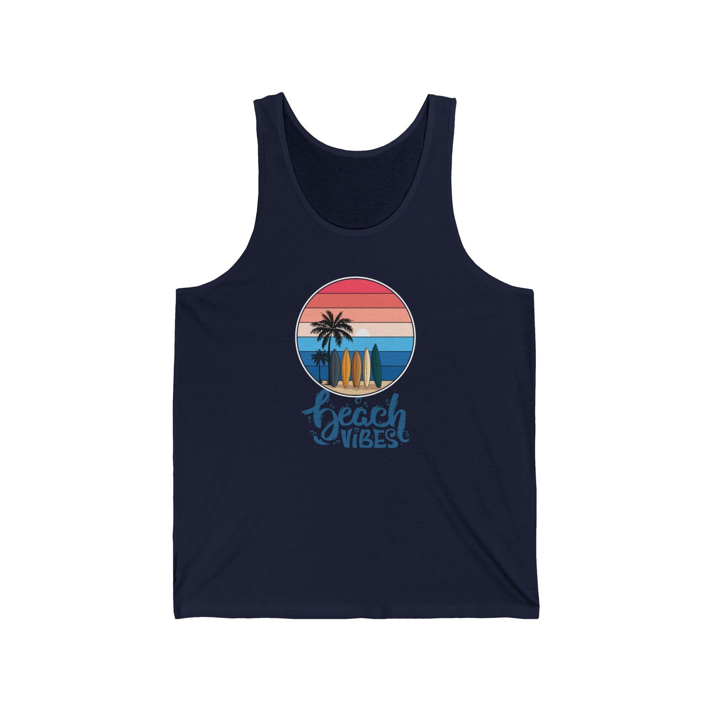 Beach Vibes Unisex Jersey Tank - Perfect for Summer & Vacation!