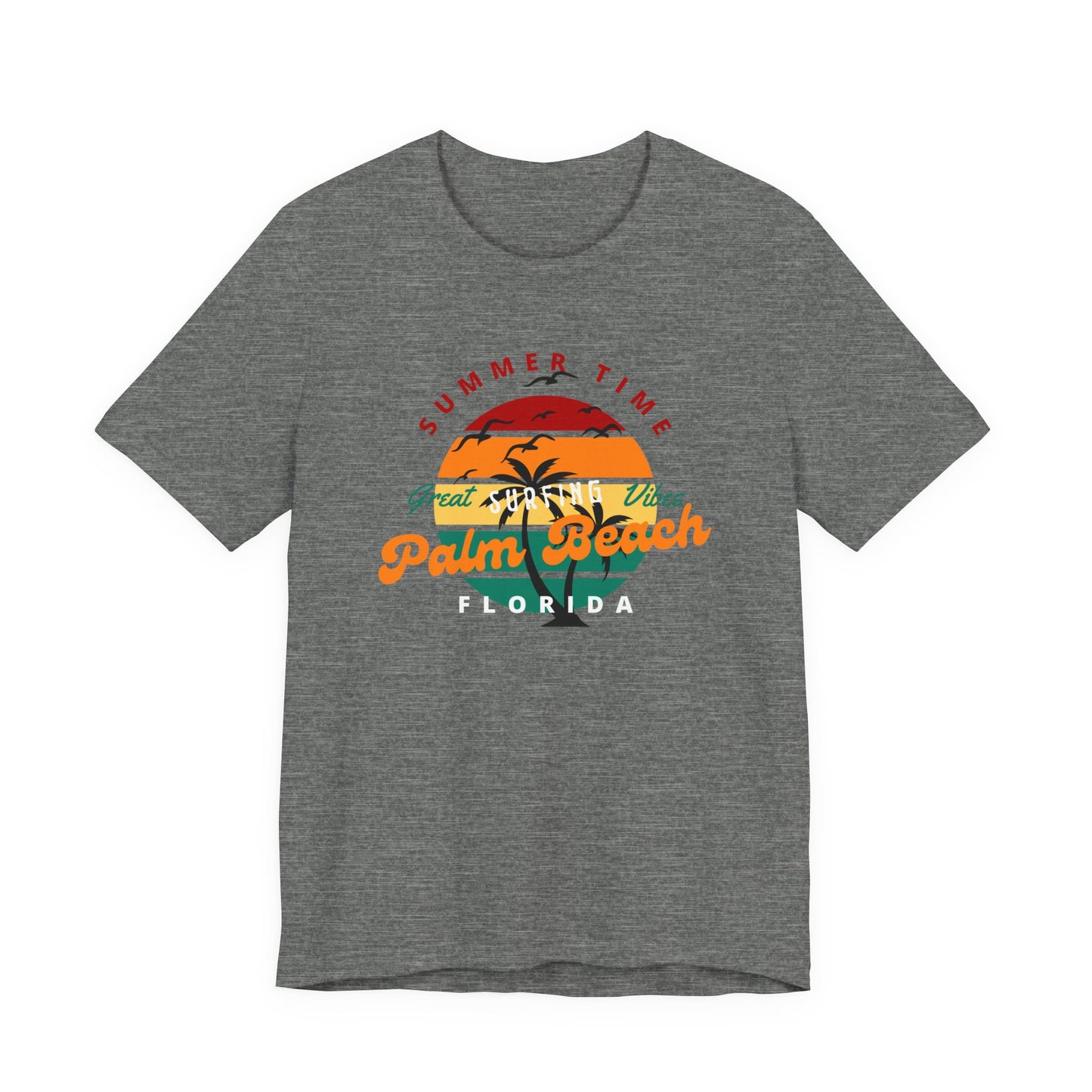 Summer Vibe Palm Beach Tee - Unisex Jersey Short Sleeve T-Shirt