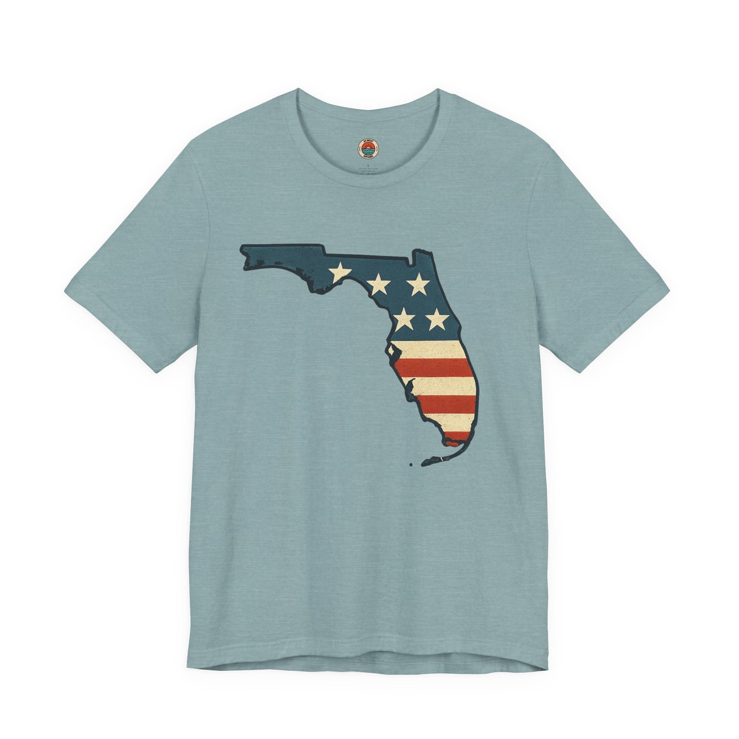 Florida Flag Graphic Tee | Unisex Jersey Short Sleeve Shirt | Patriotic Apparel