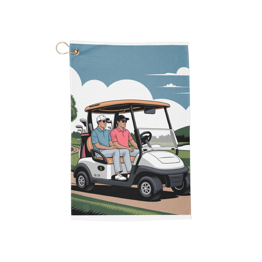 Golf Cart Adventure Towels - Fun Golfing Gifts, Sports Accessories, Outdoor Gear, Personalized Golf Towels, Golfing Essentials