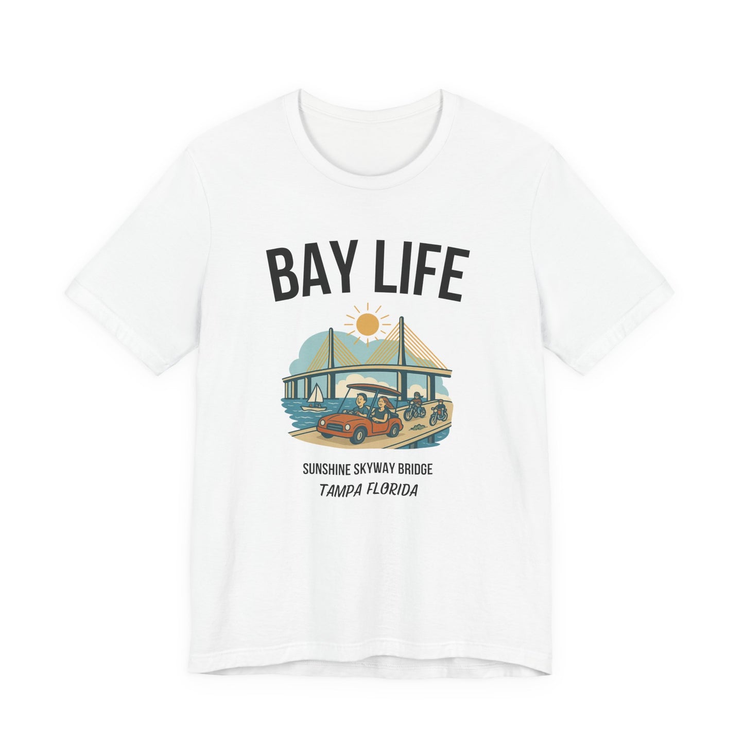 Bay Life Short Sleeve Tee, Ocean Vibes T-Shirt, Summer Shirt, Beach Lover's Top