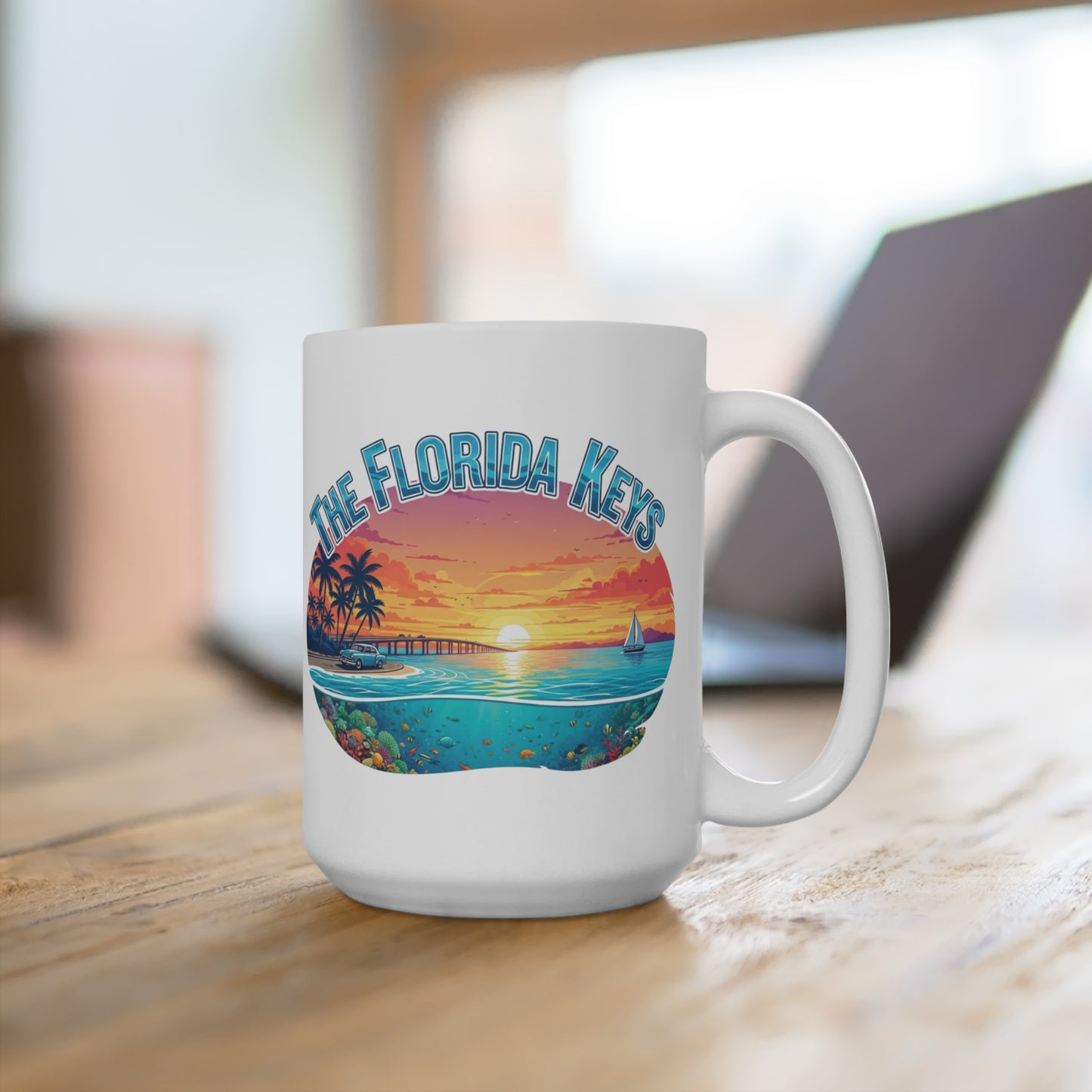 Marathon Florida Keys Sunset Mug - Tropical Coffee Cup, Beach Lover Gift, Vacation Keepsake, Ocean Inspired Drinkware, Travel Souvenir