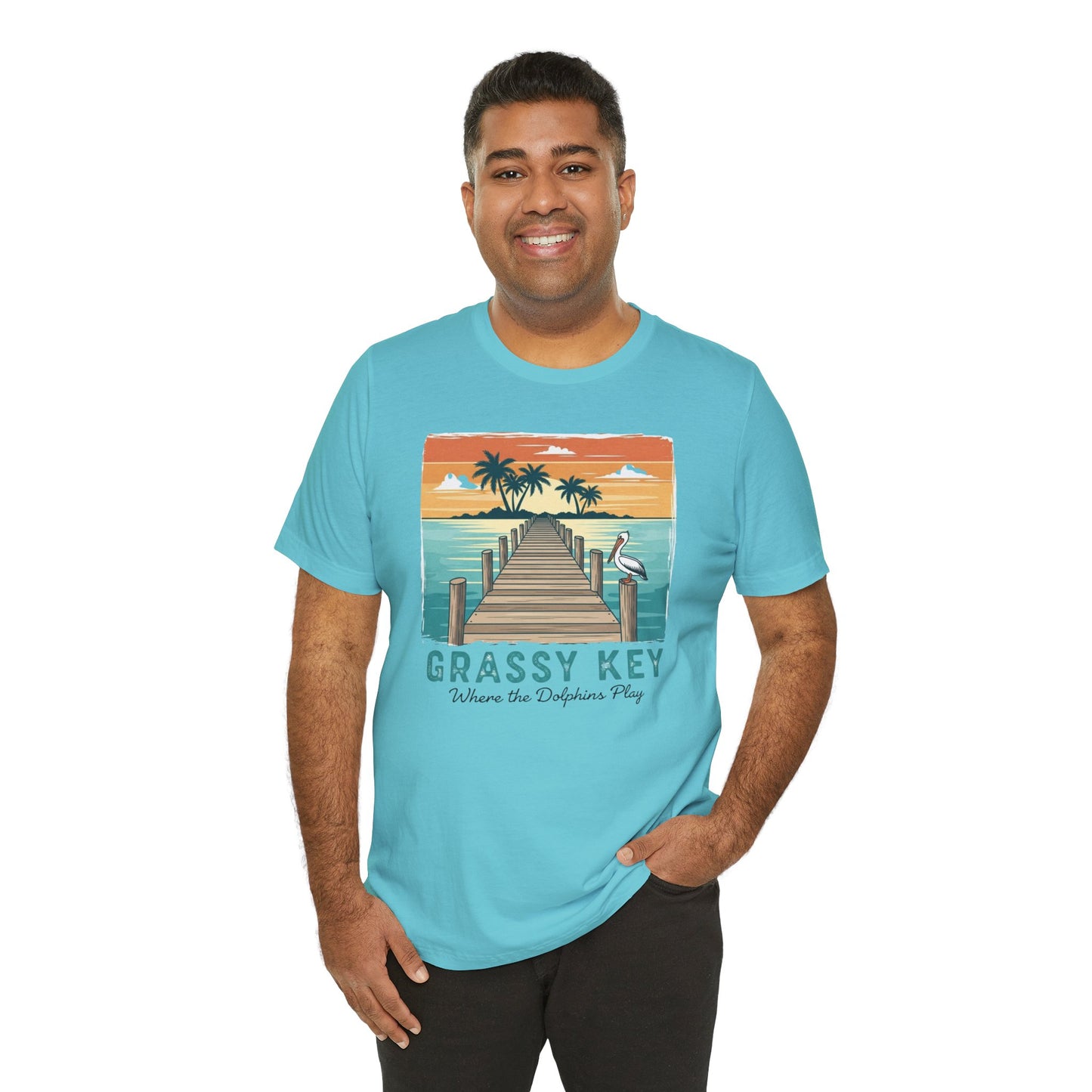FLORIDA KEYS COLLECTION Grassy Key Tropical Tee - Unisex Jersey Short Sleeve Tee