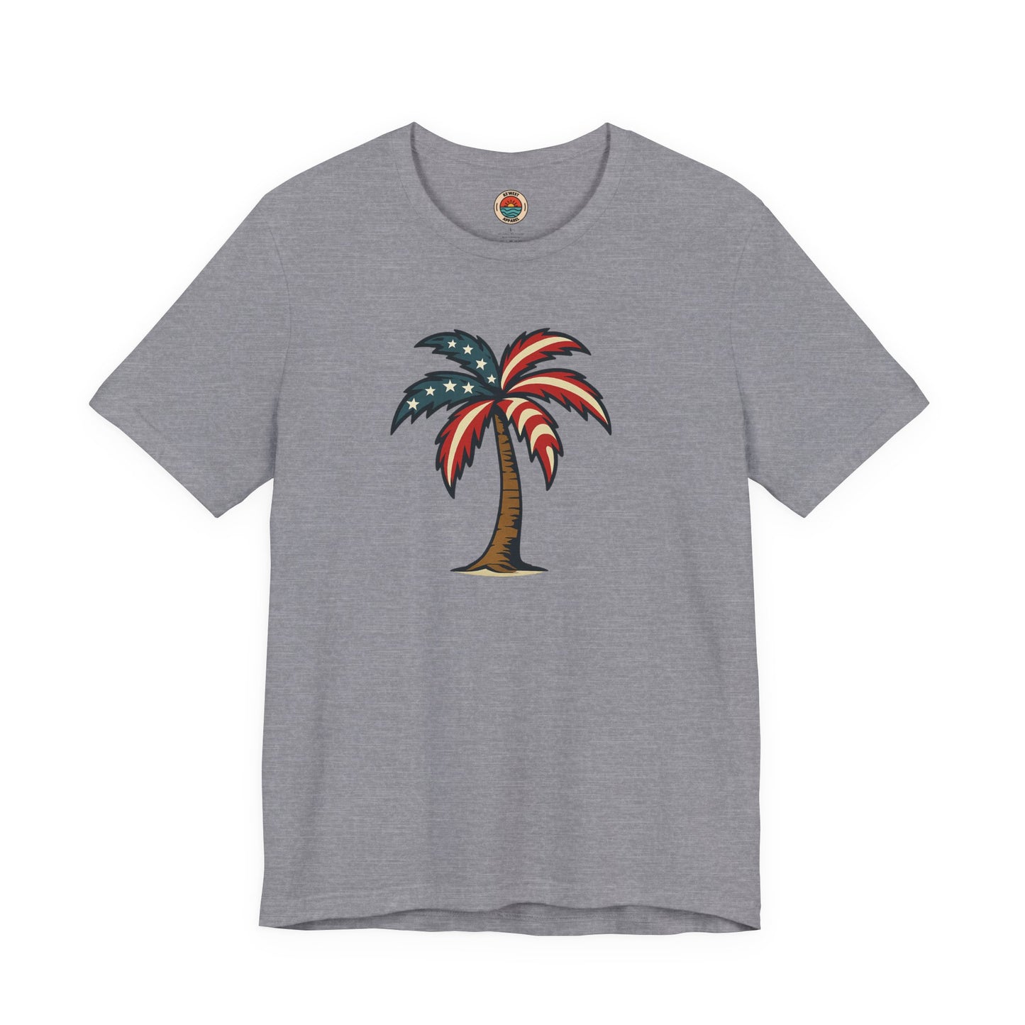 Patriotic Palm Tree Tee, Summer Shirt, Unisex Graphic Tee