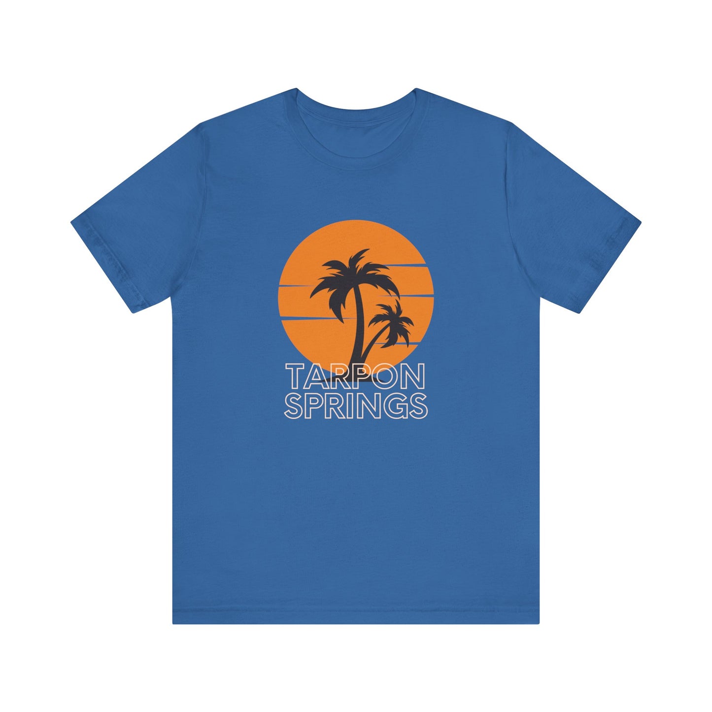 Tarpon Springs Sunset T-Shirt - Unisex Jersey Tee with Palm Trees