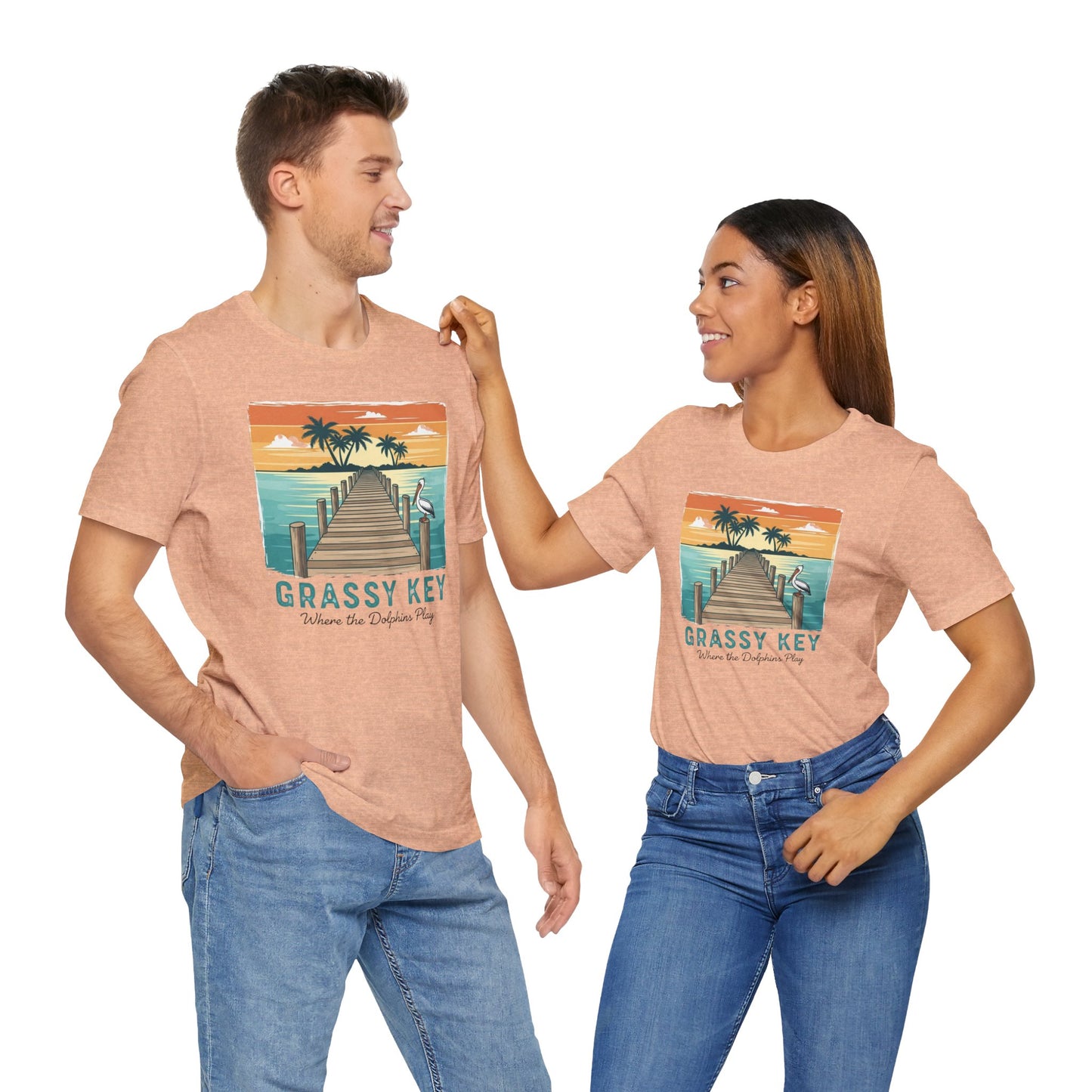 FLORIDA KEYS COLLECTION Grassy Key Tropical Tee - Unisex Jersey Short Sleeve Tee