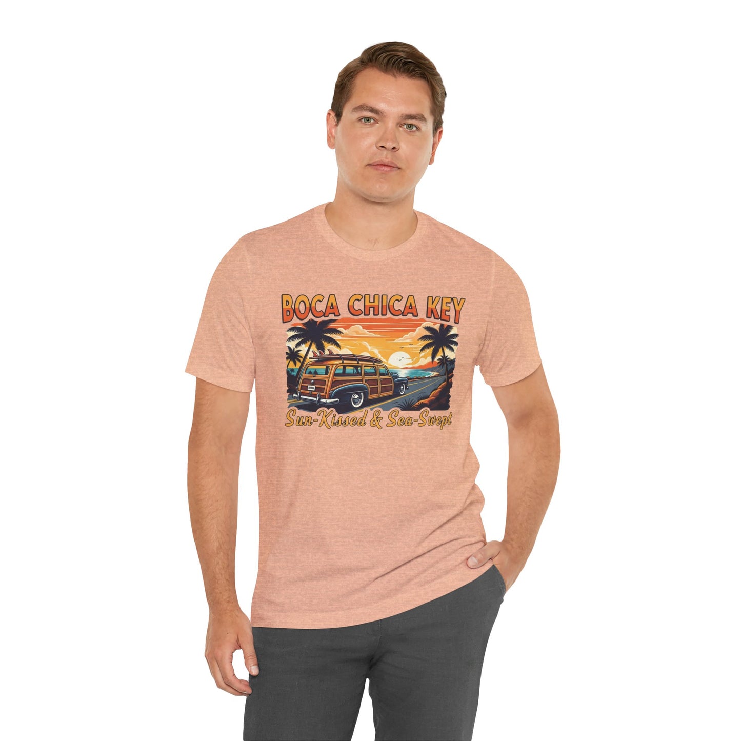 FLORIDA KEYS COLLECTION Boca Chica Key Vintage Tee - Sun-Kissed & Sea-Swept, Unisex Summer Shirt