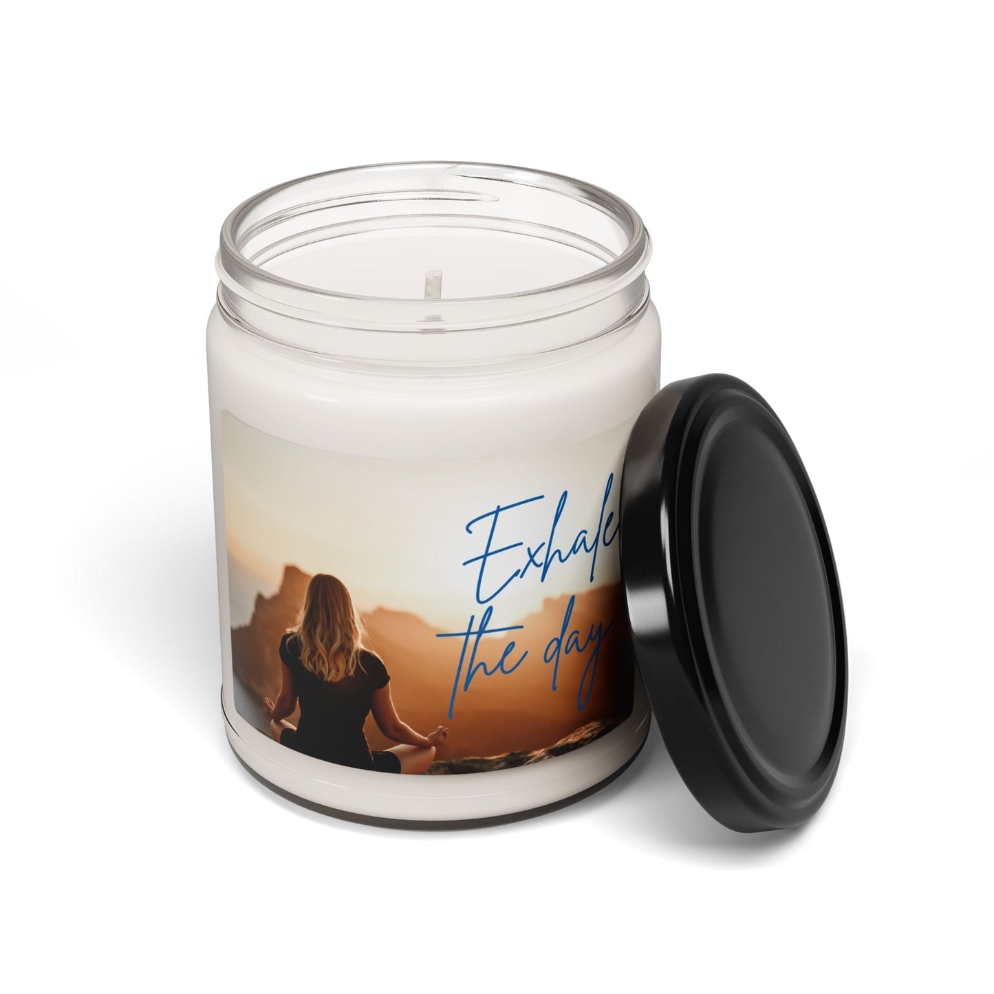 Scented Soy Candle - Exhale the Day | Relaxing Home Decor, Natural Wax Candle, Gift for Her, Spa Candle, Mindfulness Essential