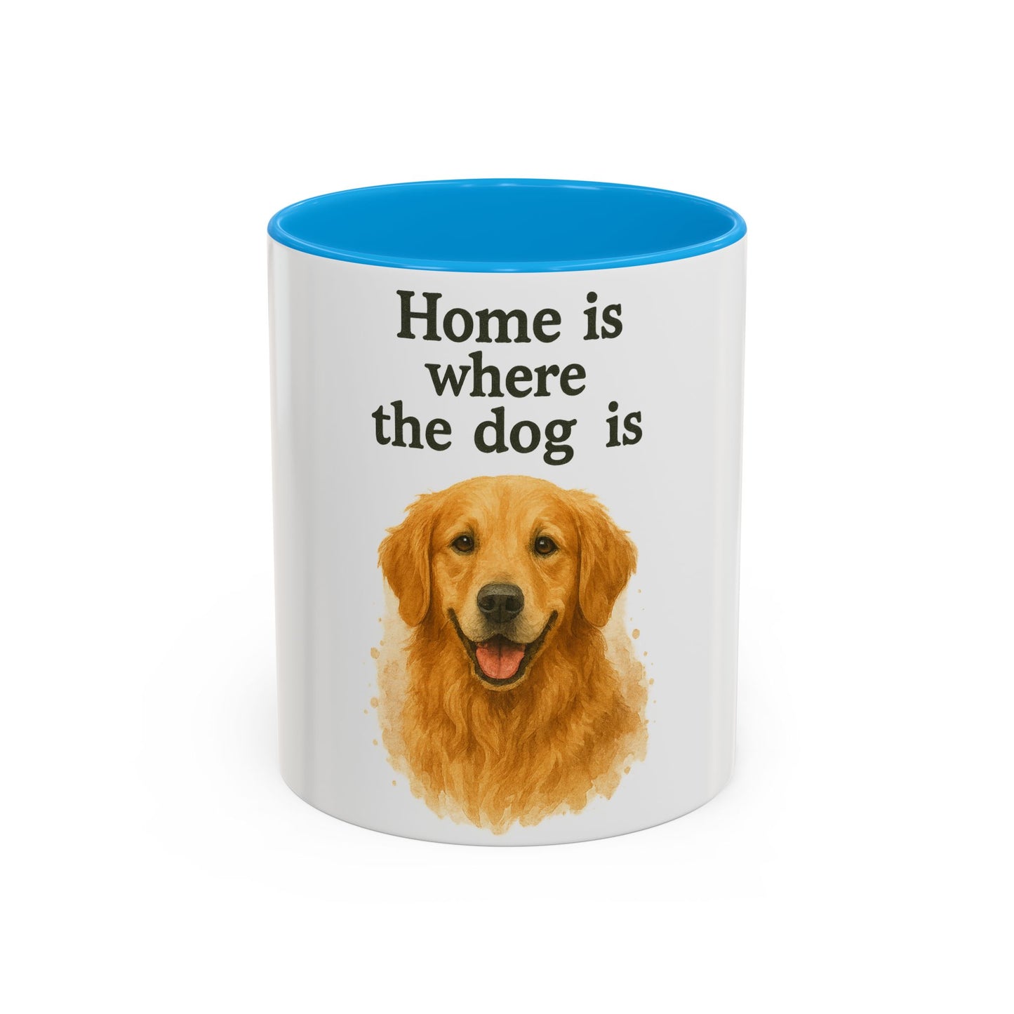 Home Is Where The Dog Is Mug – Colorful Pet Lover’s Coffee Cup (11oz, 15oz)