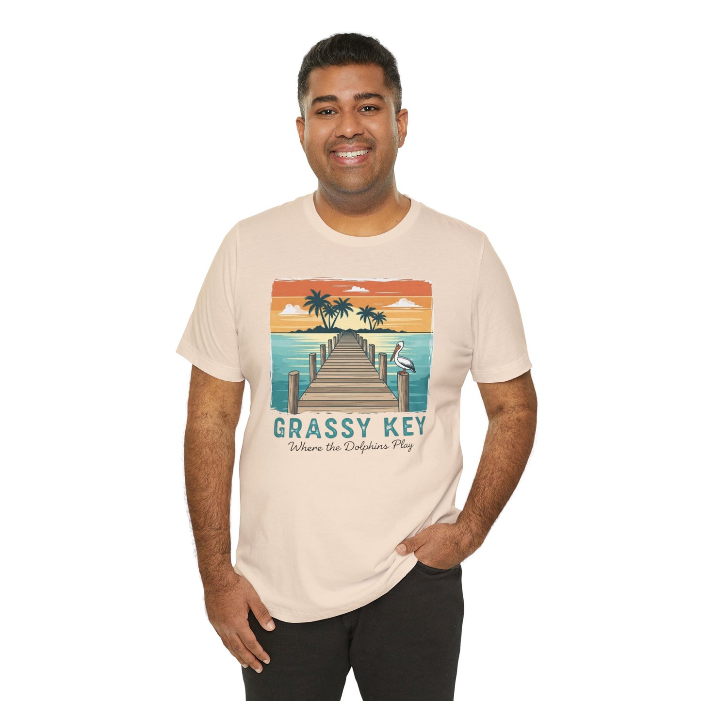 FLORIDA KEYS COLLECTION Grassy Key Tropical Tee - Unisex Jersey Short Sleeve Tee