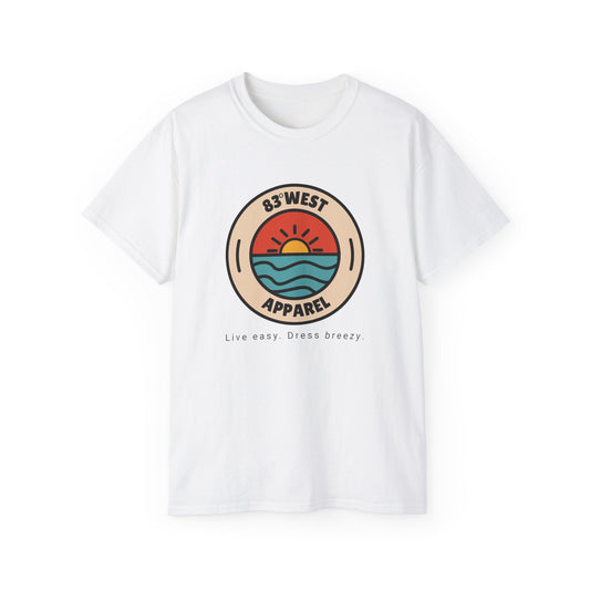 83 West Unisex Ultra Cotton Tee - "Live Easy, Dress Breezy" Retro Style T-Shirt