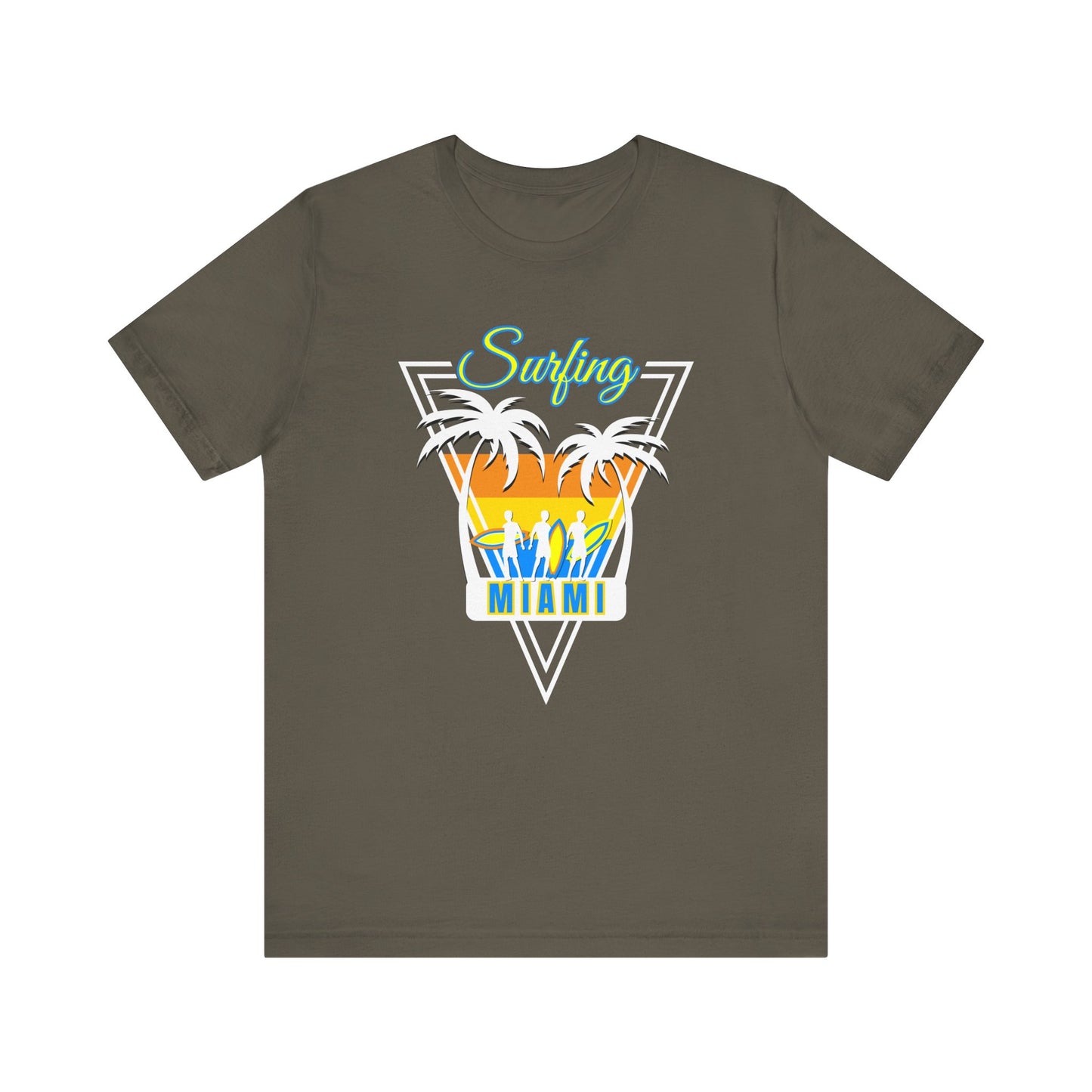 Miami Surfing Unisex Tee - Vibrant Beach Vibes for Summer Fun