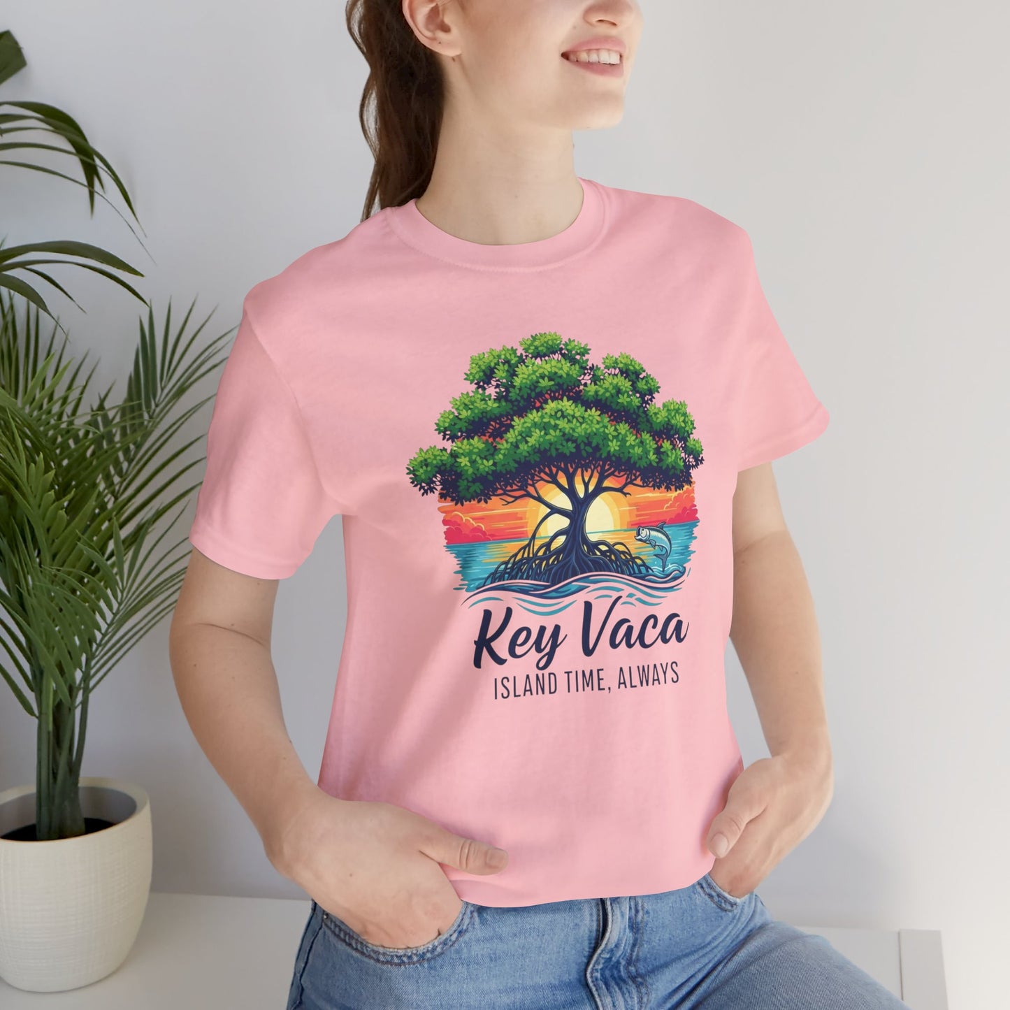FLORIDA KEYS COLLECTION Key Vaca Sunset Design, Casual Summer Apparel, Unisex Graphic T-Shirt, Beachwear