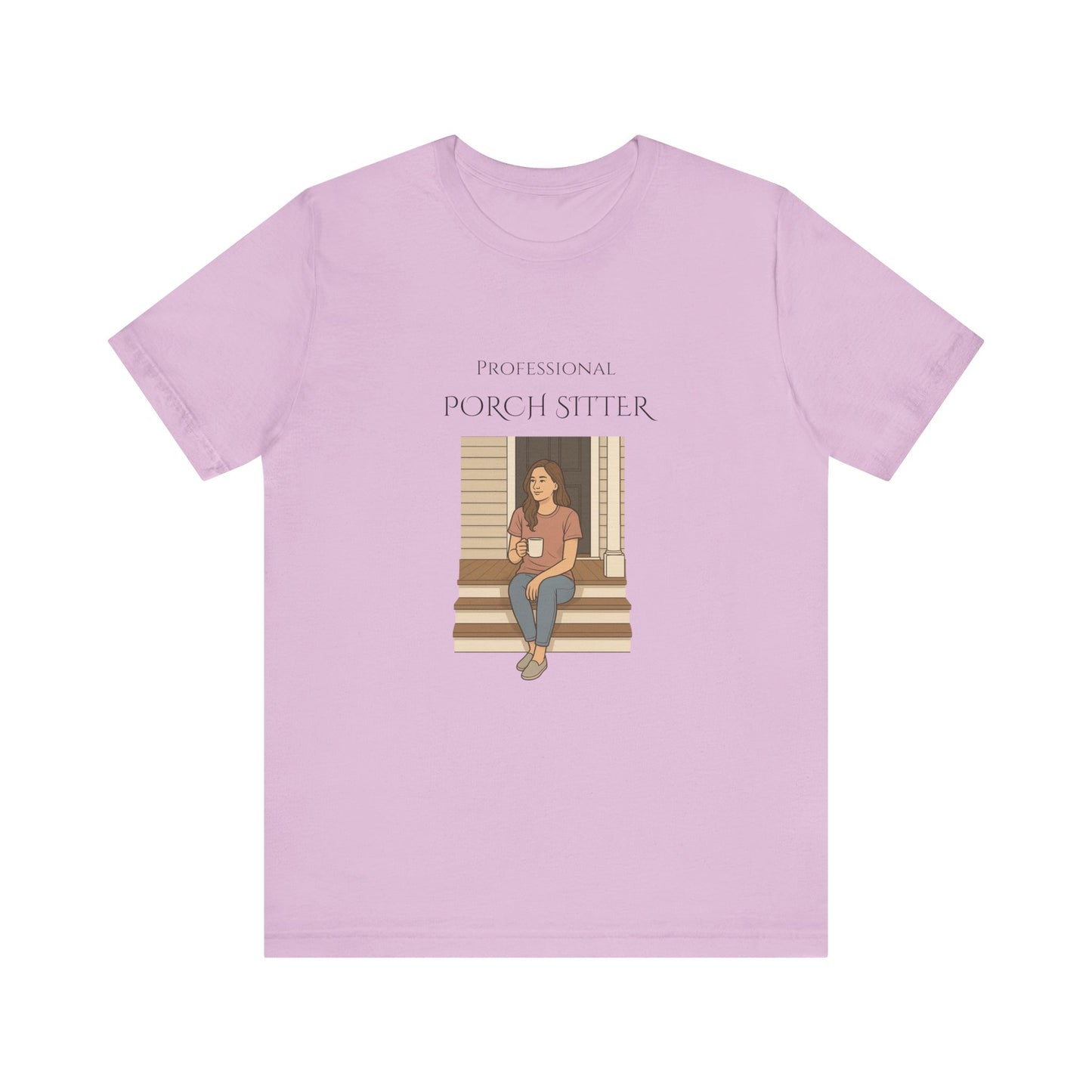 Professional Porch Sitter Tee, Cute Graphic Shirt, Relaxation Gift
