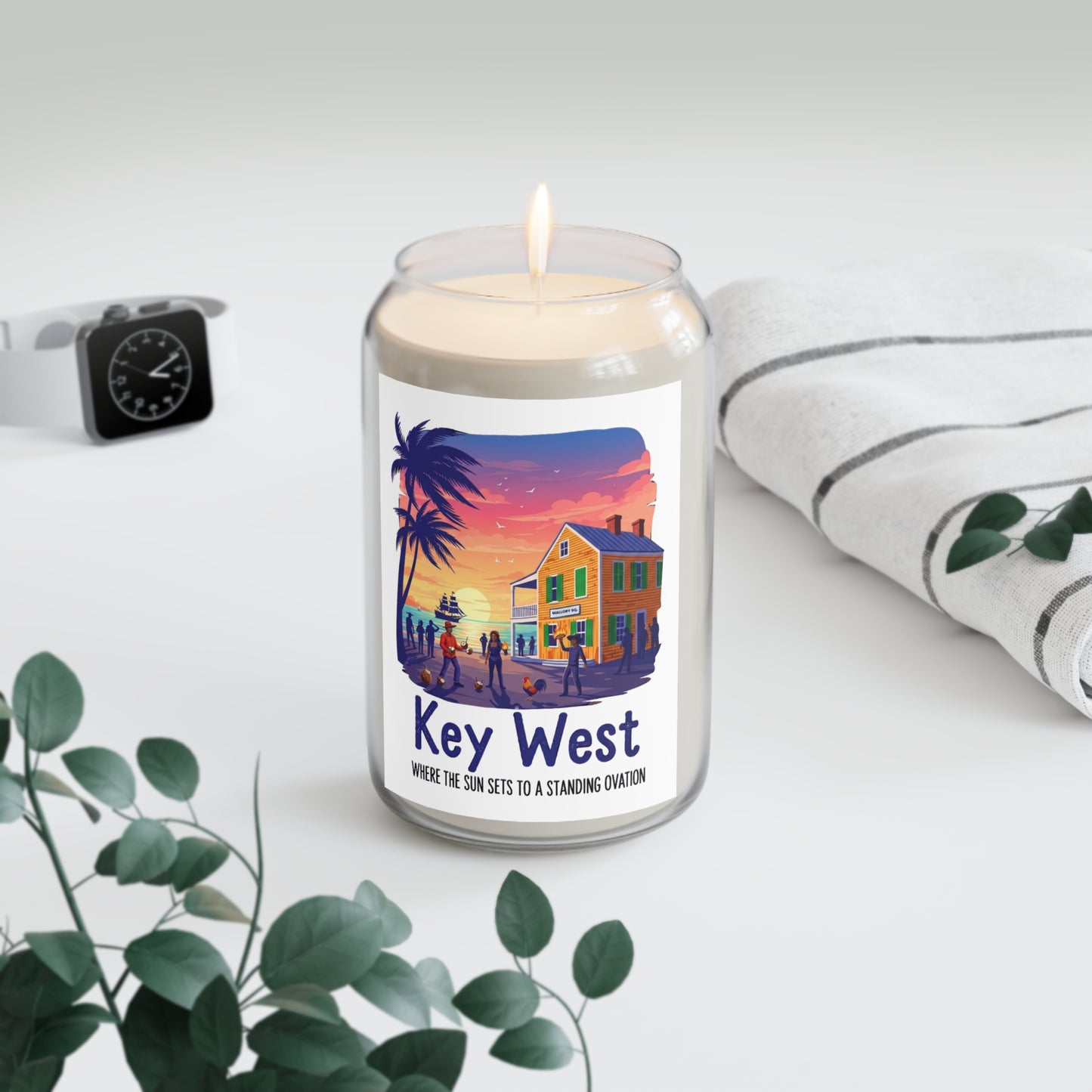 Key West Scented Soy Candle, Aromatherapy Gift, Home Décor, Relaxing Candles, Beach Vibes, Gift for Her, Travel Souvenir