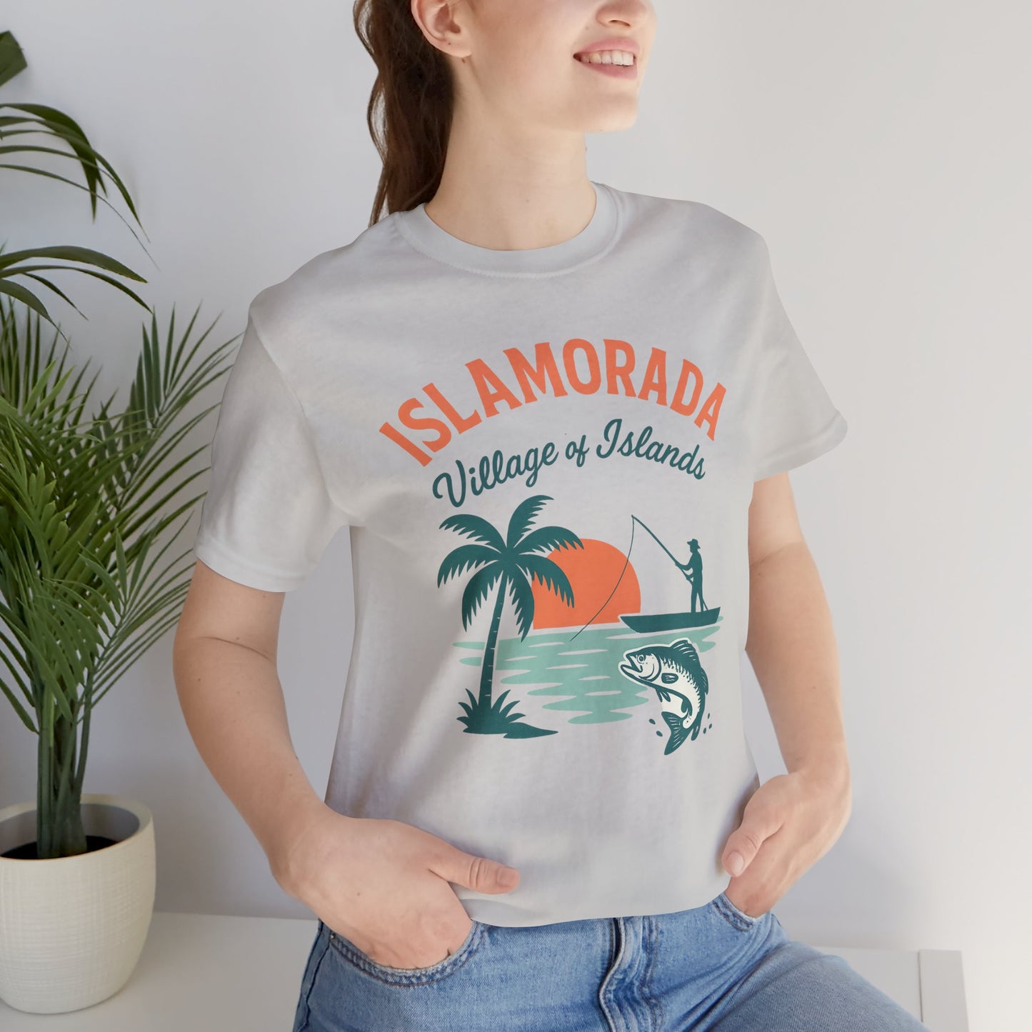 FLORIDA KEYS COLLECTION Islamorada Sunset Fishing Tee, Relaxed Beachwear, Gift for Fishermen, Casual Summer Shirt