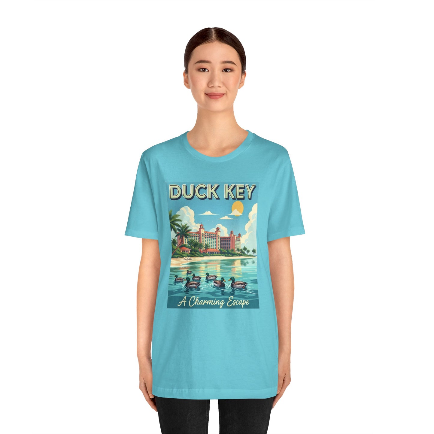 FLORIDA KEYS COLLECTION Vintage Duck Key Escape Tee, Relaxed Summer Vibe Shirt, Travel Themed Unisex Tee