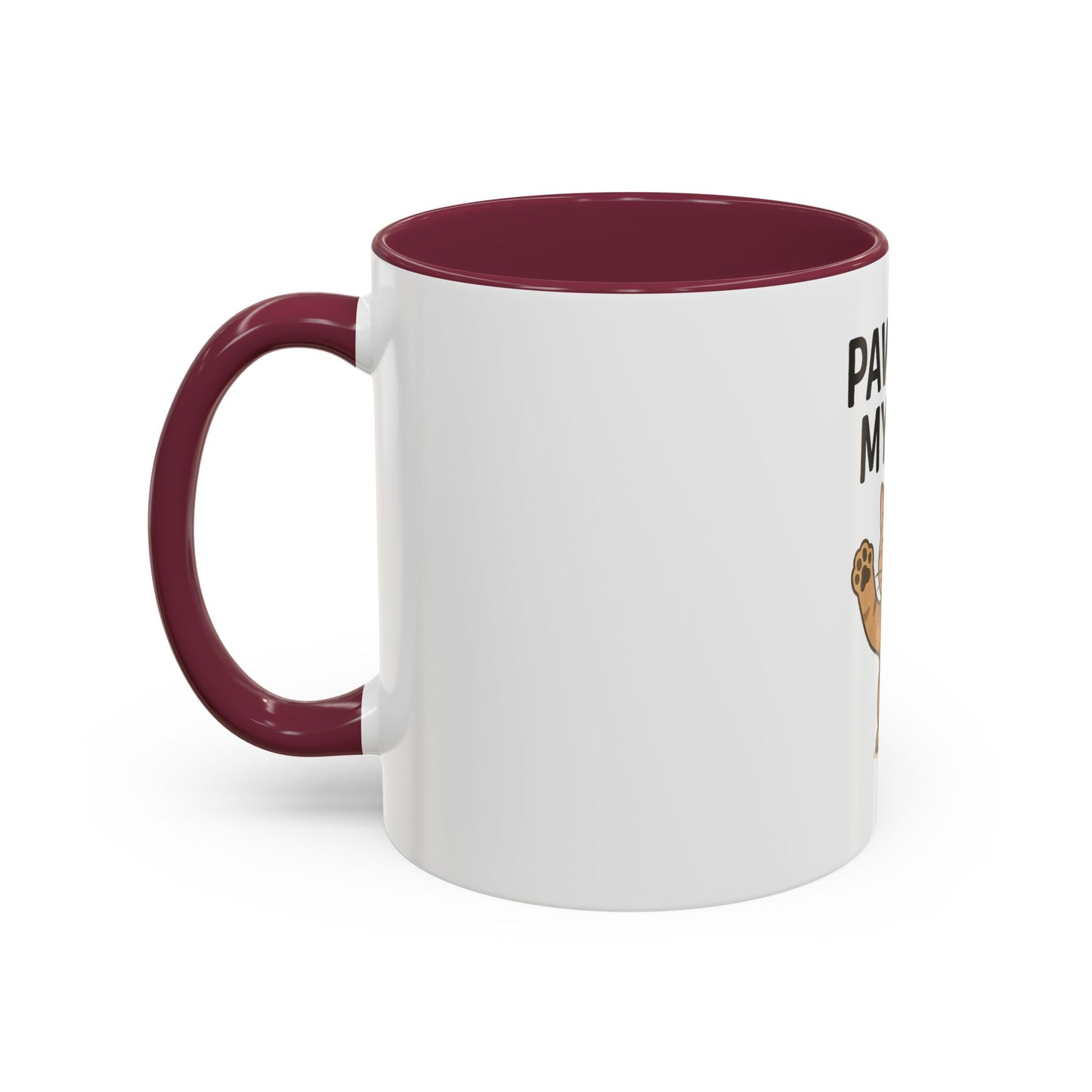 Funny Cat Mug - "Paws Off My Mug" - Colorful 11oz & 15oz Coffee Cup