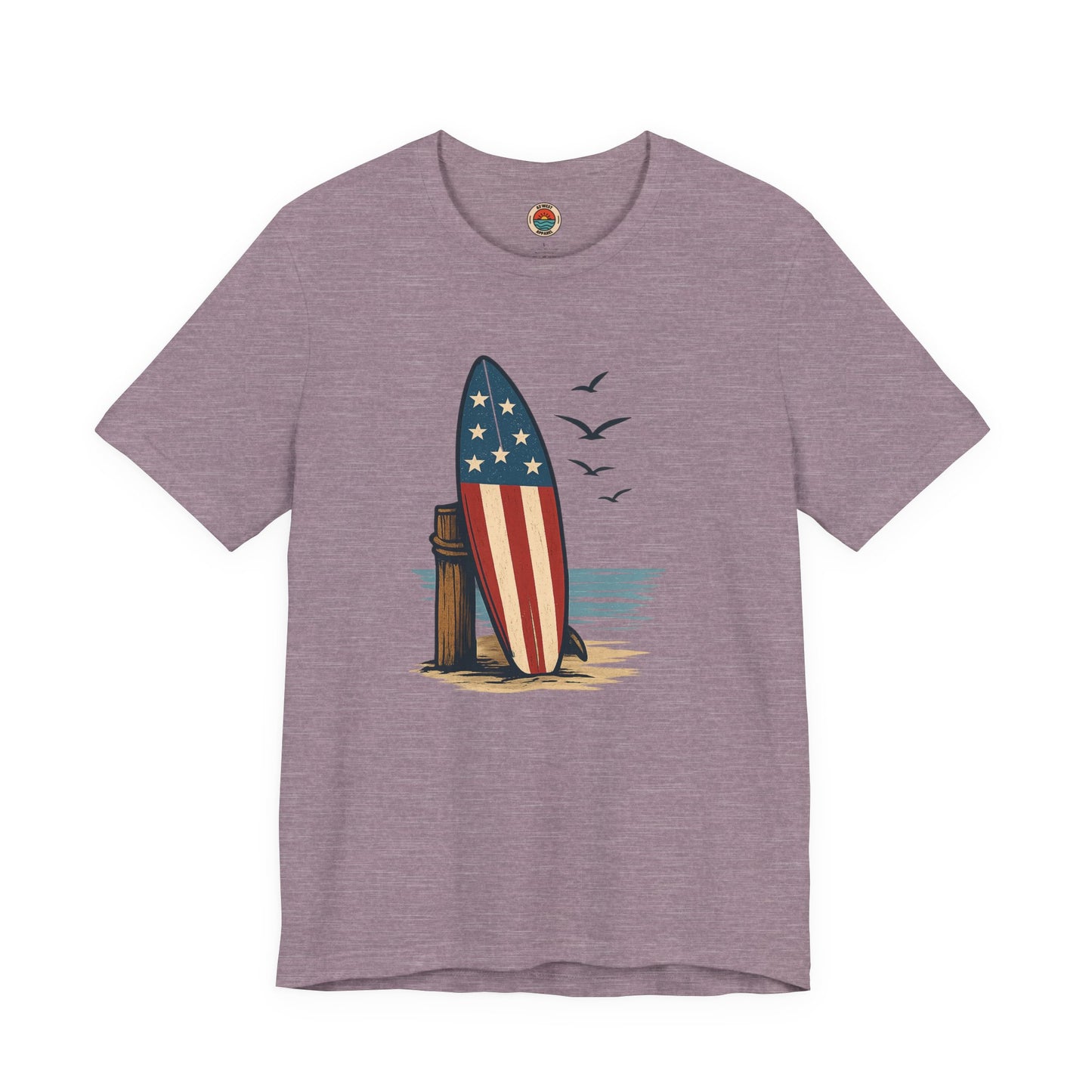 Patriotic Surfing T-Shirt | Unisex Tee for Summer