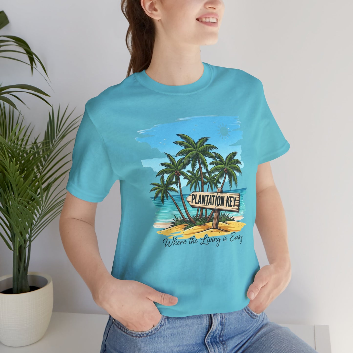 FLORIDA KEYS COLLECTION Plantation Key Tropical T-Shirt | Perfect for Beach Lovers, Vacation Vibes, Summer