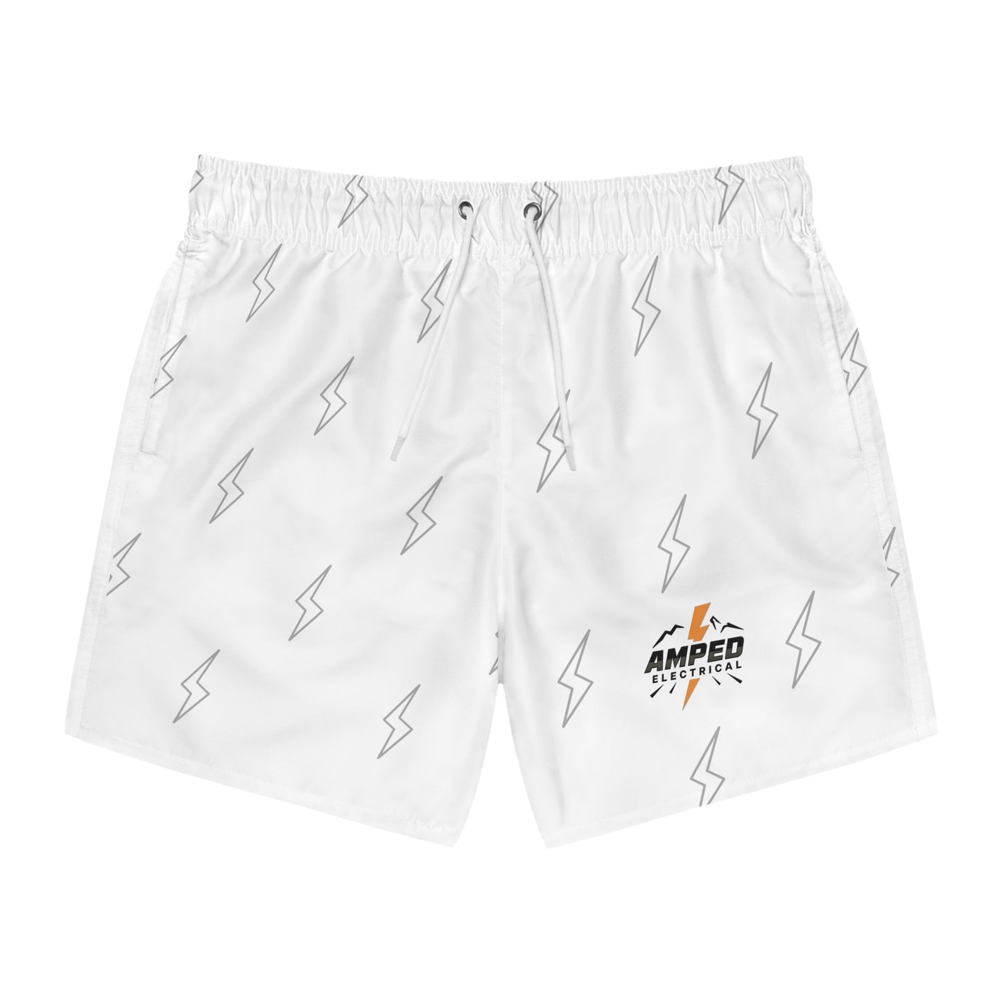 AMPED ELECTRICAL Lightning Swim Trunks, Beachwear, Summer Pool Party, Men's Swim Shorts