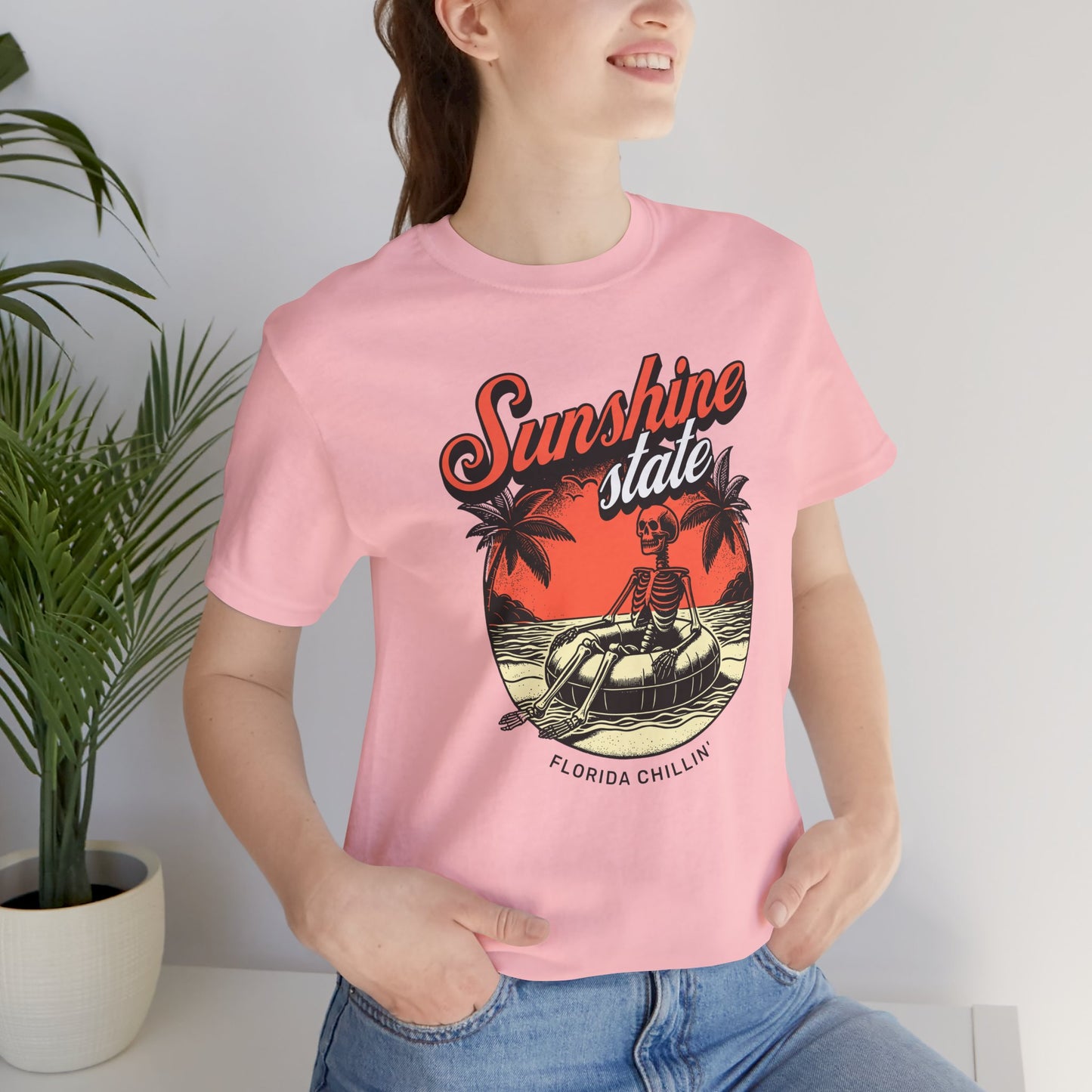 Sunshine State Tee, Florida Chillin' Vintage Shirt, Summer Casual Wear, Beach Vacation Top, Unisex Graphic T-Shirt
