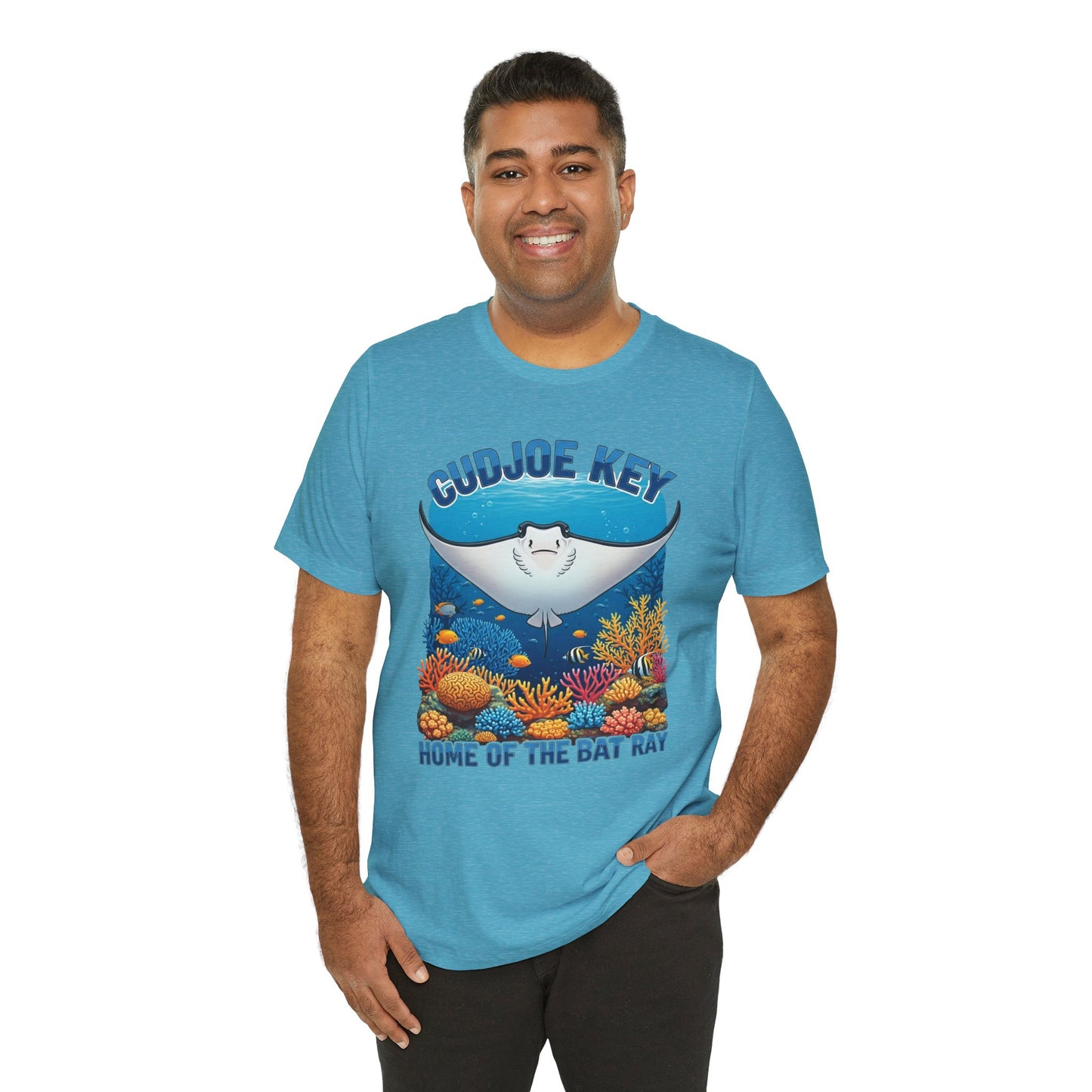 FLORIDA KEYS COLLECTION Cudjoe Key Bat Ray Tee, Unisex Graphic T-Shirt, Beach Apparel