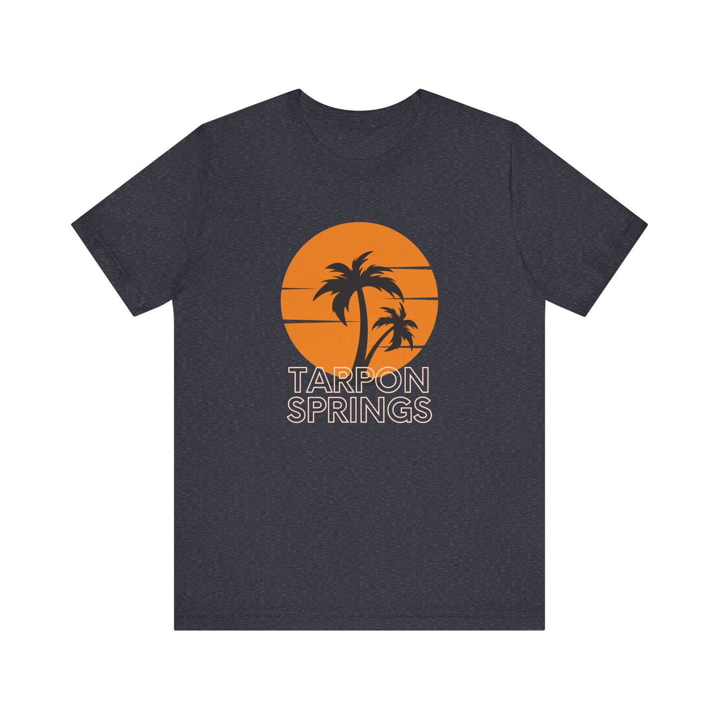 Tarpon Springs Sunset T-Shirt - Unisex Jersey Tee with Palm Trees