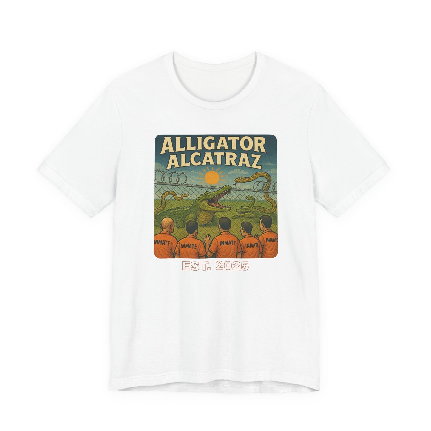 Vintage Alligator Alcatraz Tee: Fun Graphic Tee