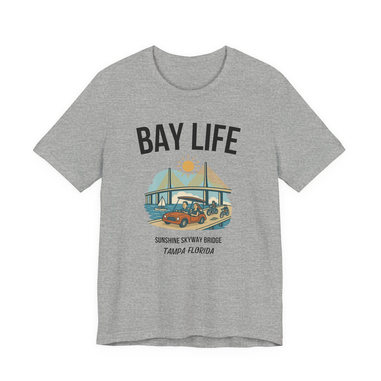 Bay Life Short Sleeve Tee, Ocean Vibes T-Shirt, Summer Shirt, Beach Lover's Top