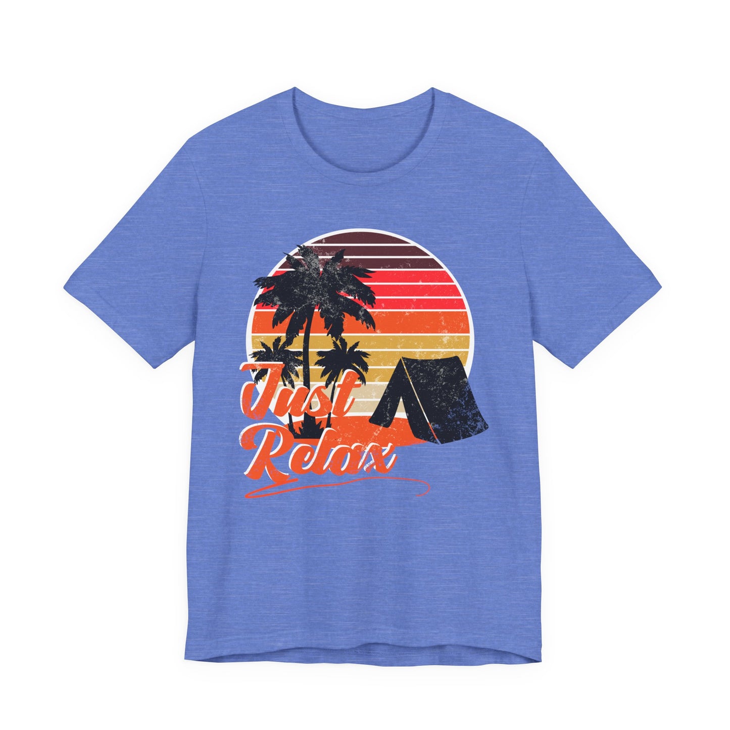 Retro Camping Graphic Tee - 'Just Relax' Unisex Short Sleeve Shirt