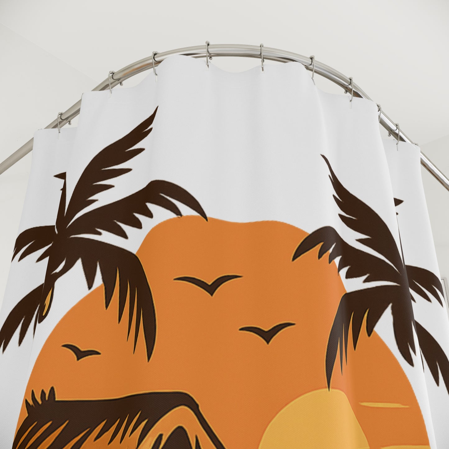 Tropical Beach Shower Curtain | Coastal Home Decor, Bathroom Accessories