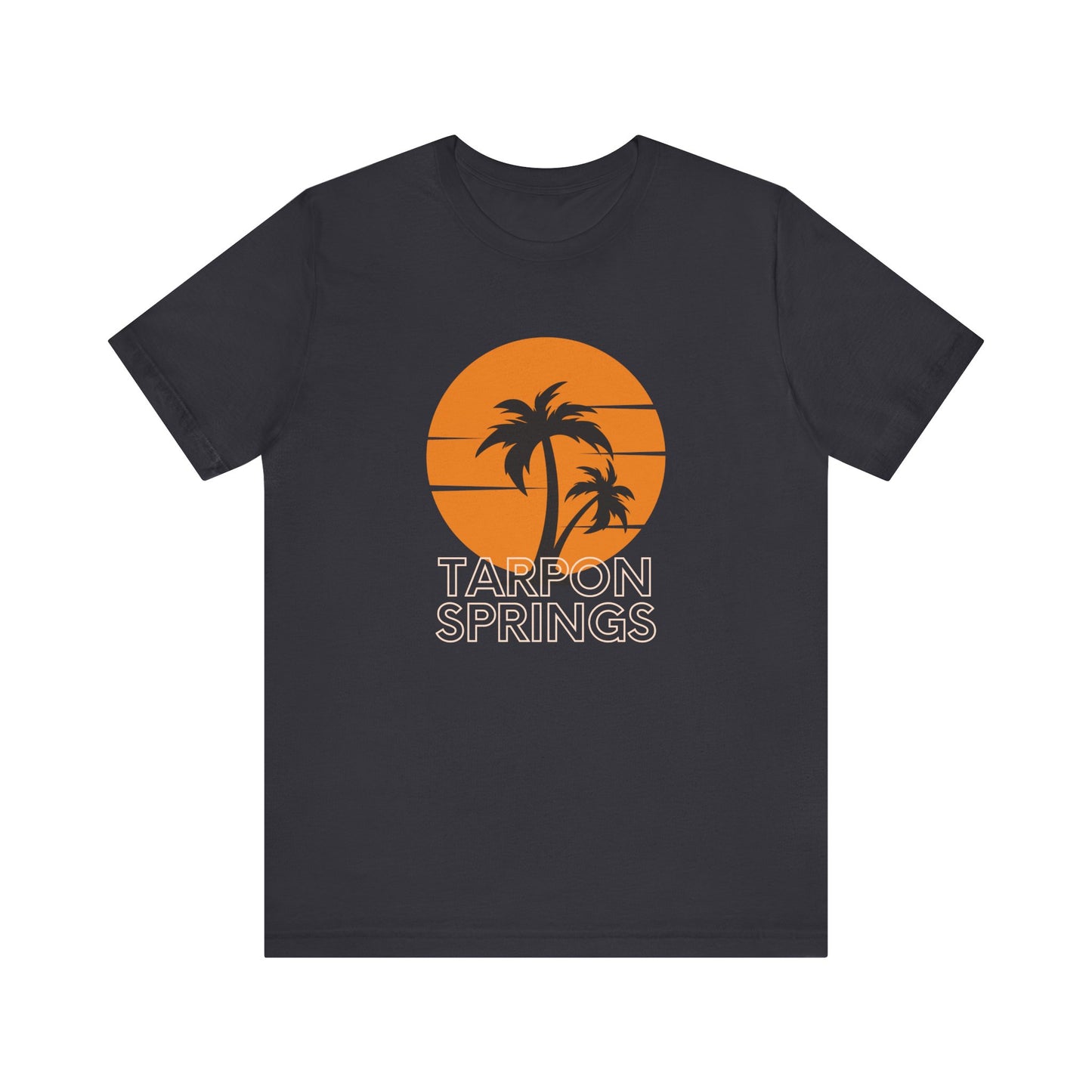 Tarpon Springs Sunset T-Shirt - Unisex Jersey Tee with Palm Trees