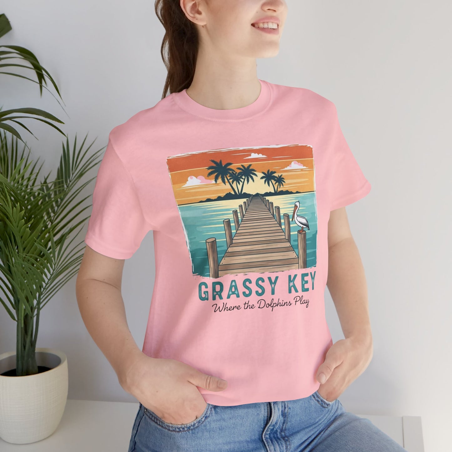 FLORIDA KEYS COLLECTION Grassy Key Tropical Tee - Unisex Jersey Short Sleeve Tee