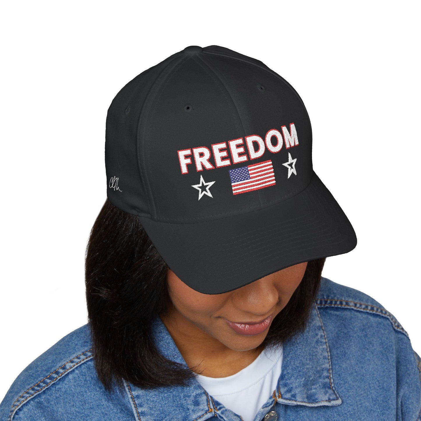 Patriotic Embroidered Cap | Freedom Isn't Free Hat, CK Signature