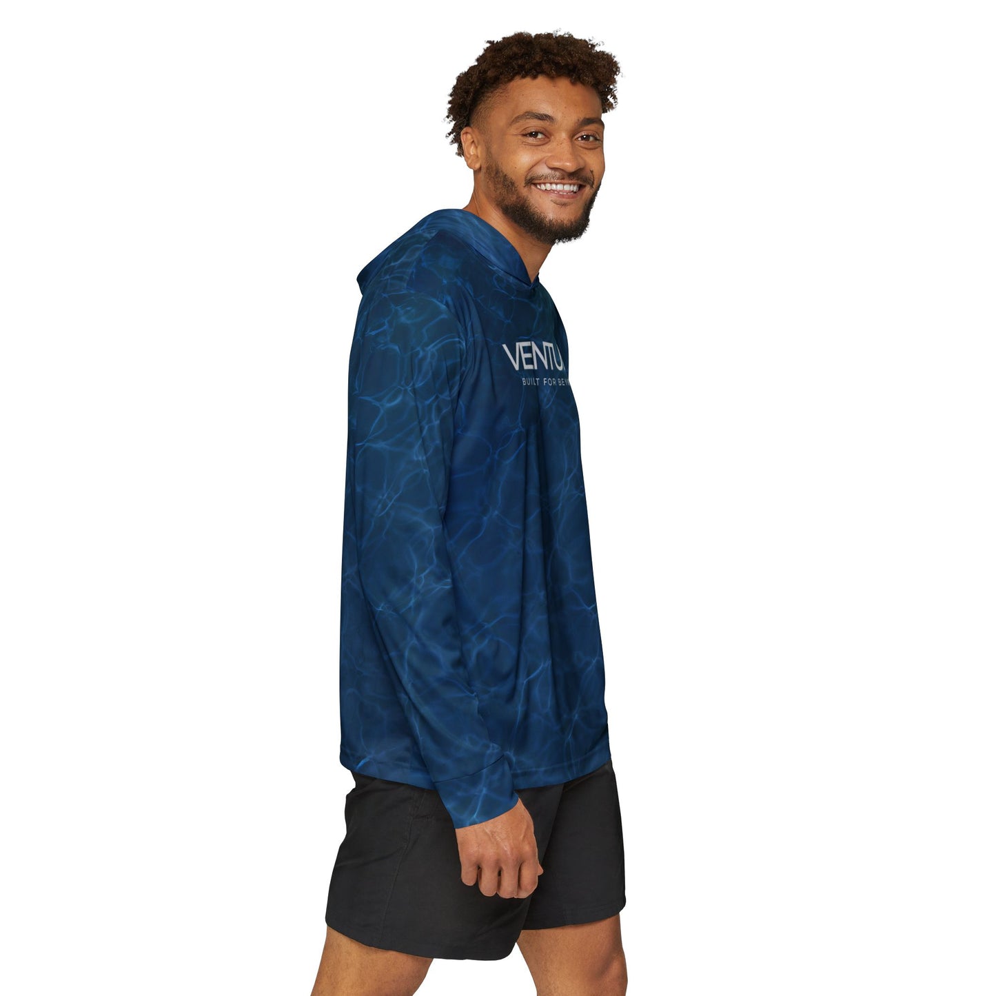 VENTURX™ Men's Sports Water-Inspired Warmup Hoodie, Athletic Hoodie UPF 50+