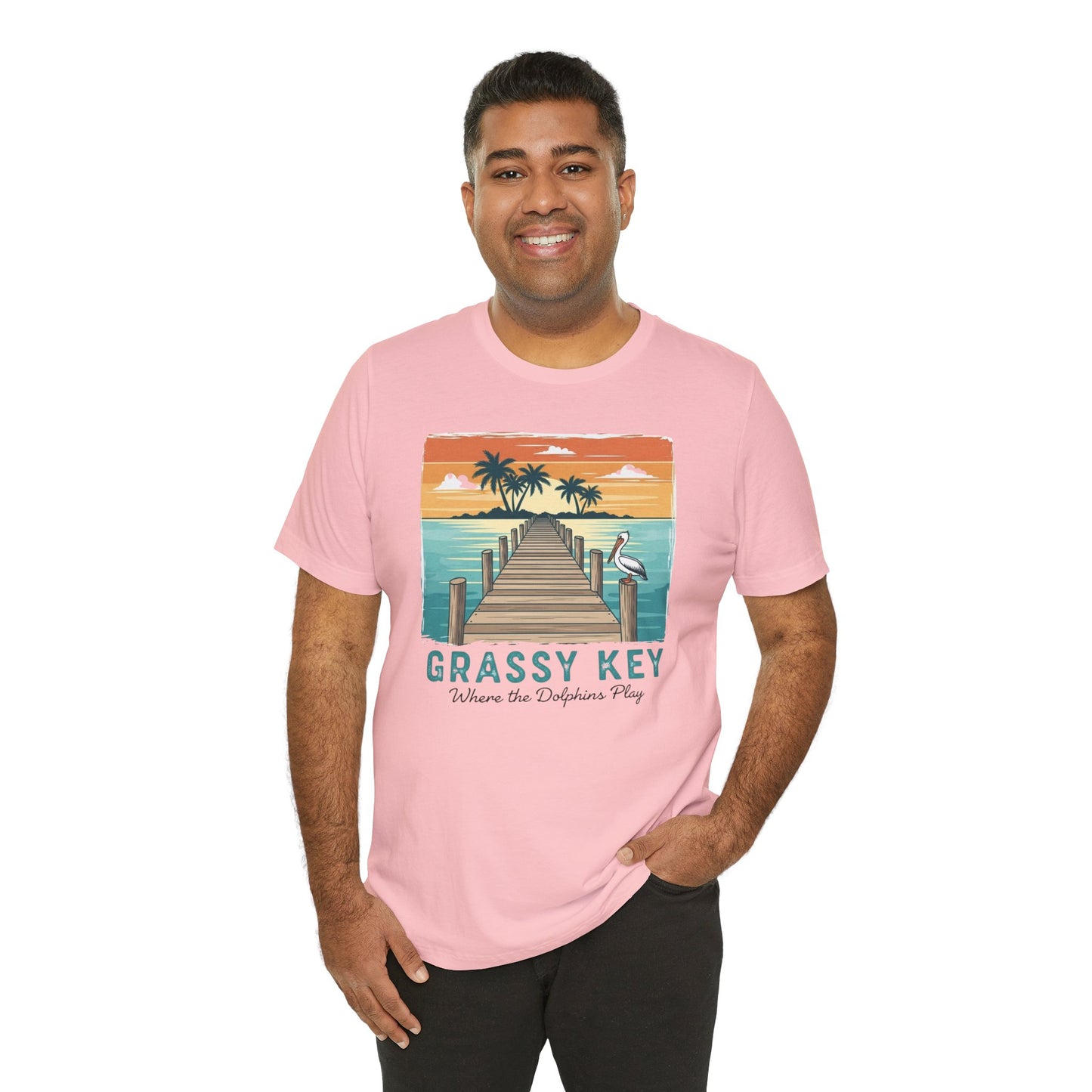 FLORIDA KEYS COLLECTION Grassy Key Tropical Tee - Unisex Jersey Short Sleeve Tee