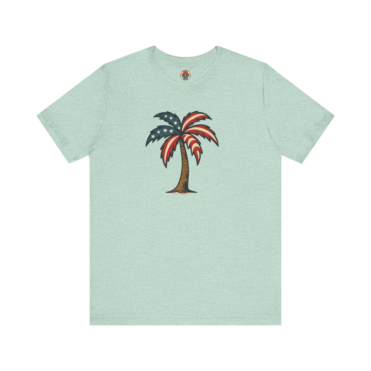 Patriotic Palm Tree Tee, Summer Shirt, Unisex Graphic Tee