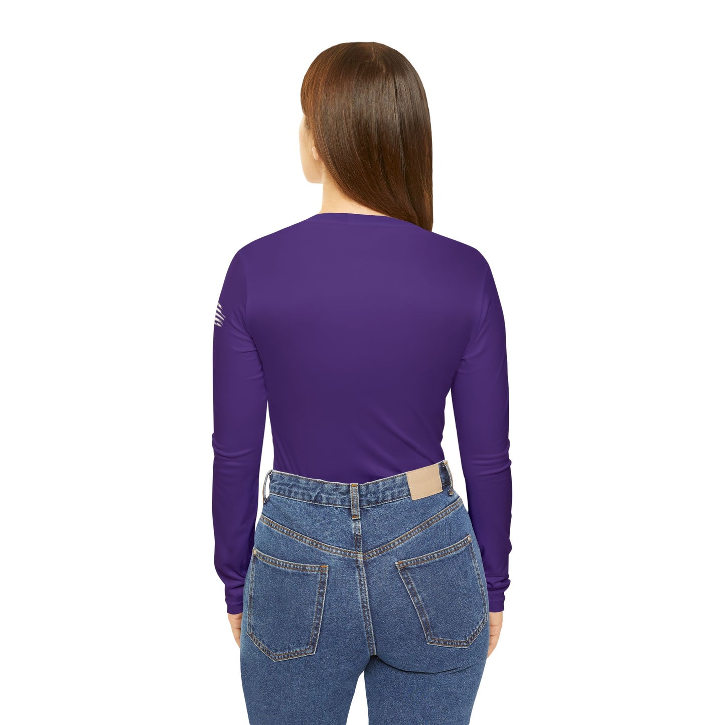 SPYDER DARK PURPLE Women's Long Sleeve V-neck Shirt