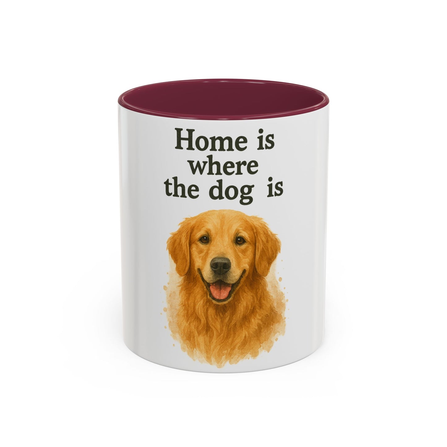 Home Is Where The Dog Is Mug – Colorful Pet Lover’s Coffee Cup (11oz, 15oz)